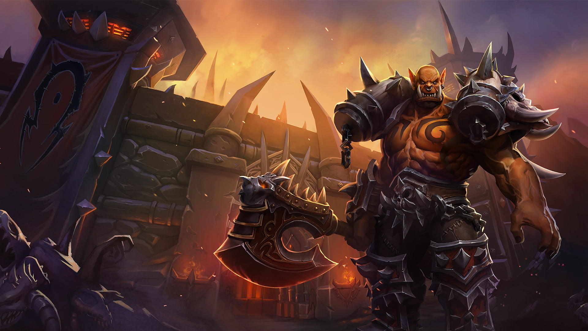1920x1080 Orc illustration, video games, Warcraft, World of Warcraft, Orc HD wallpaper