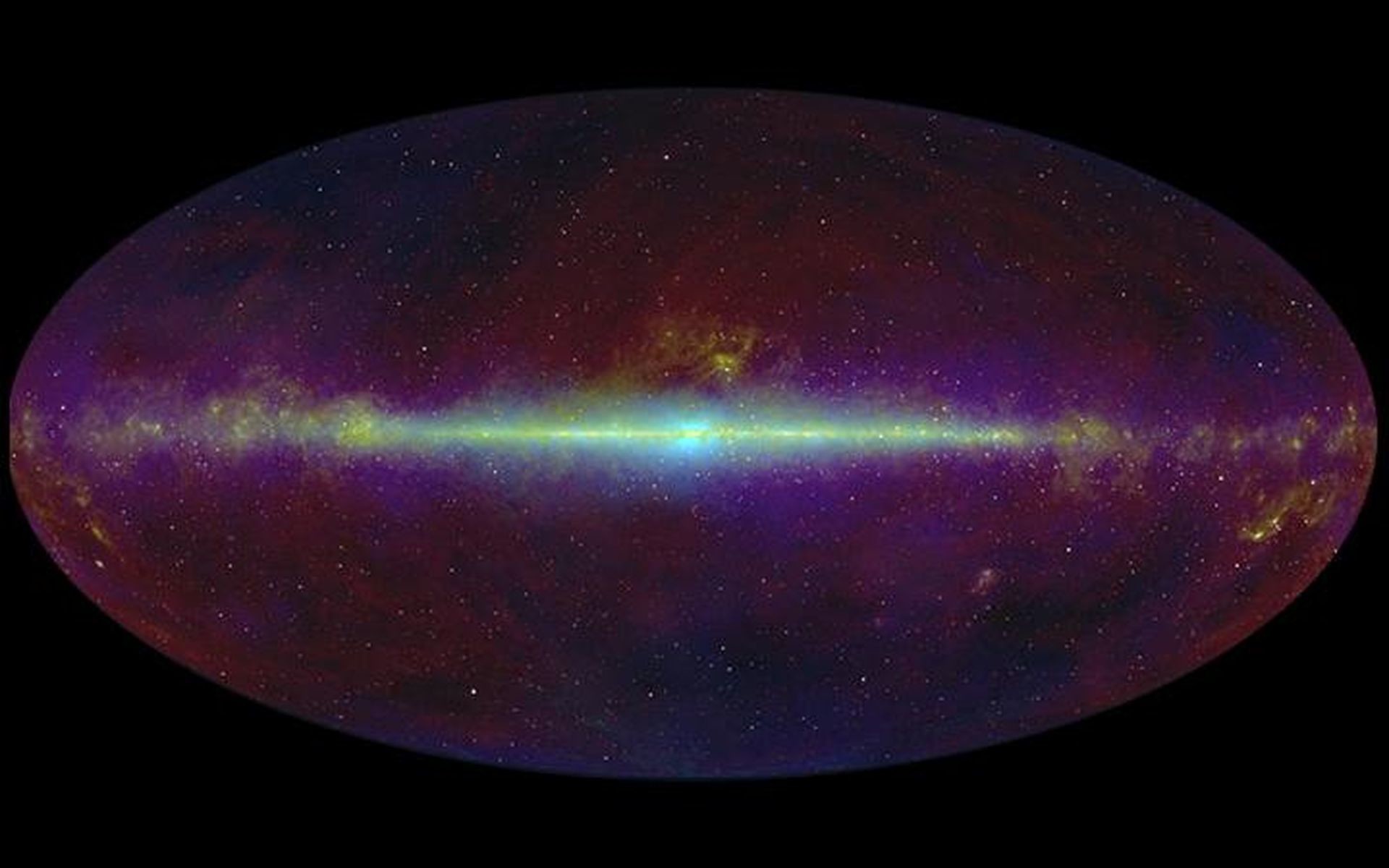 1920x1200 This infrared view of the whole sky highlights the flat plane of our Milky  Way galaxy
