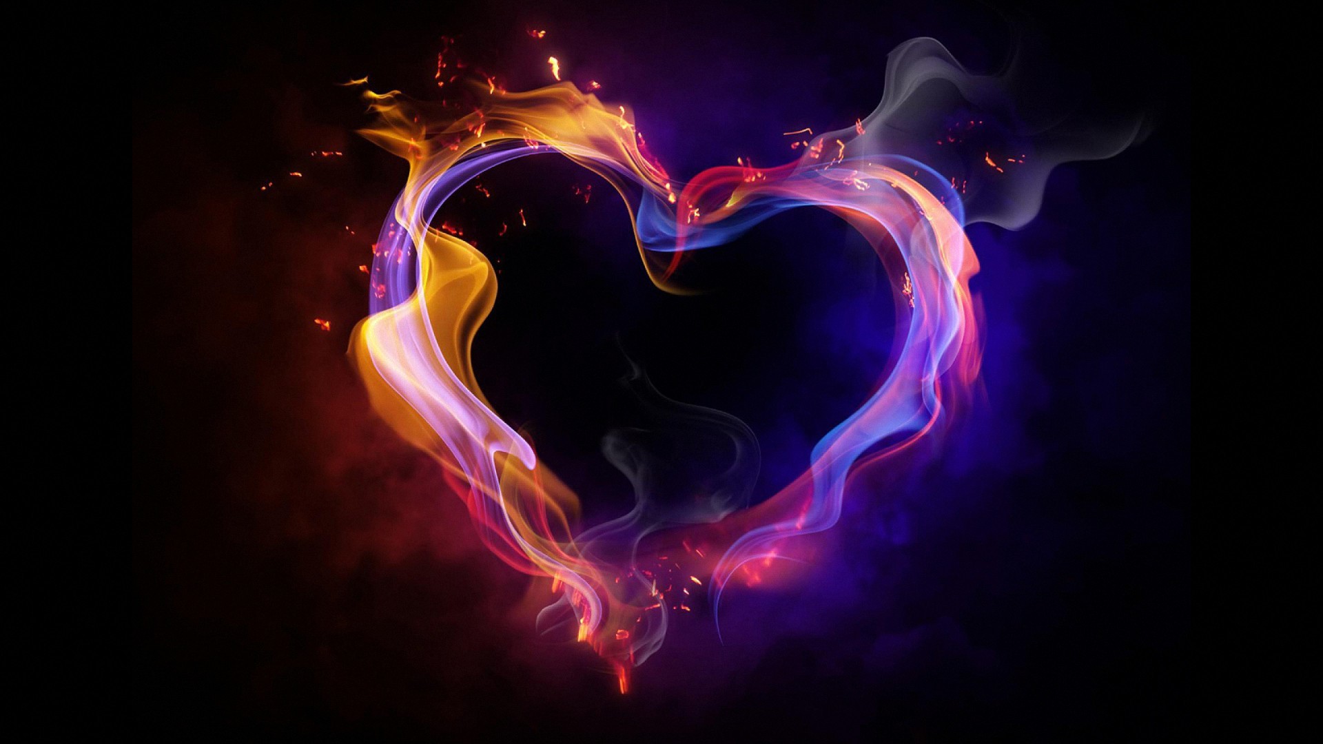 1920x1080 cool fire heart love backgrounds