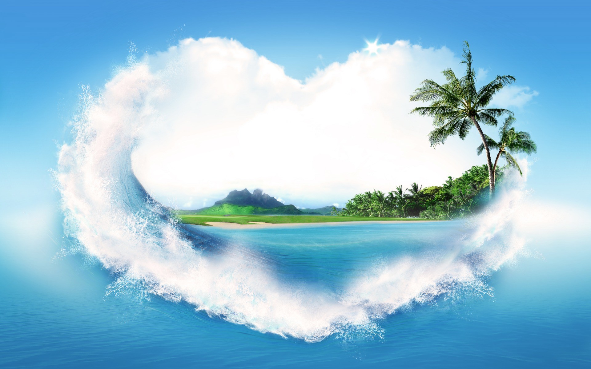 1920x1200 Love Cloud Nature Cool Desktop Background | Download cool HD wallpapers  here.
