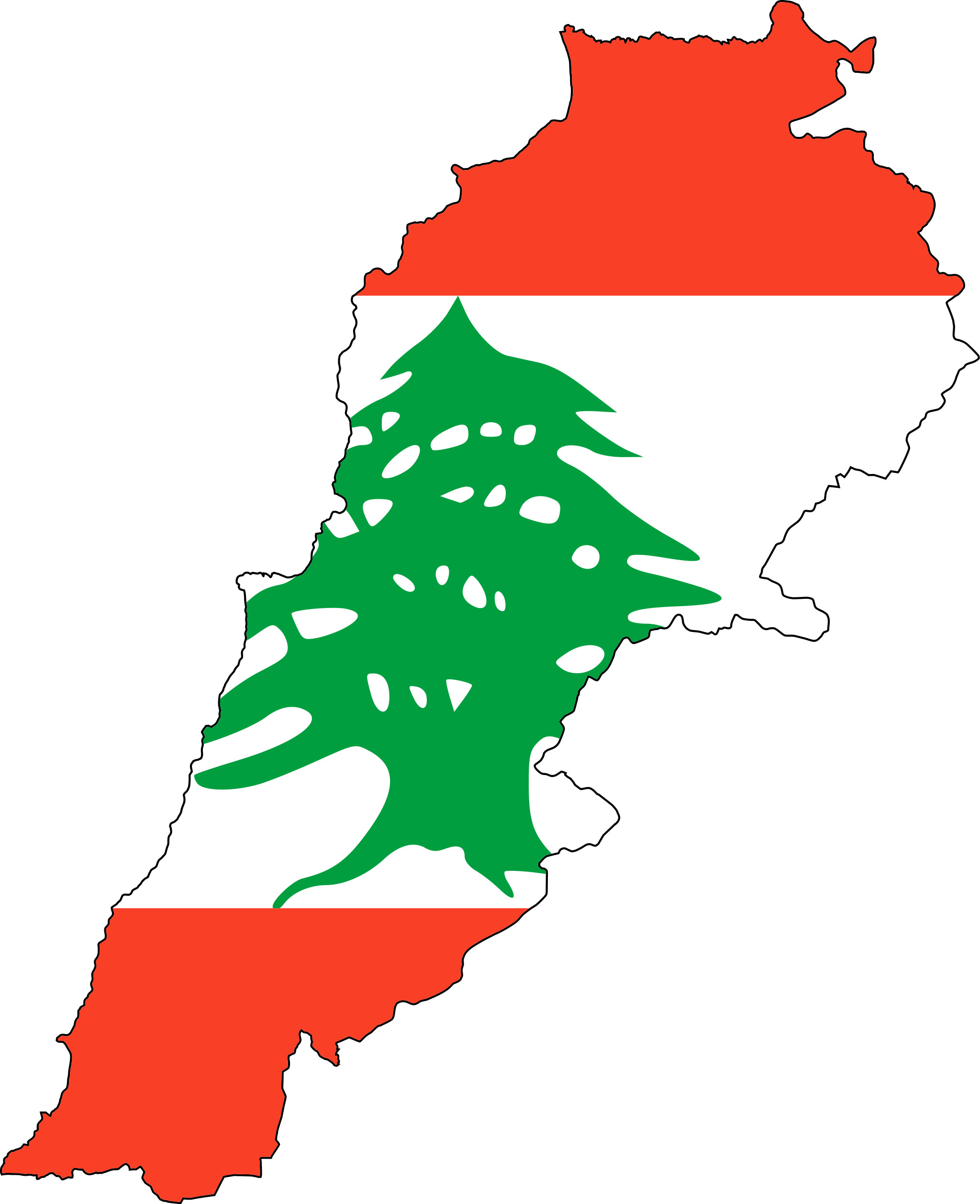 2048x2515 Lebanon Flag Map • Mapsof.net