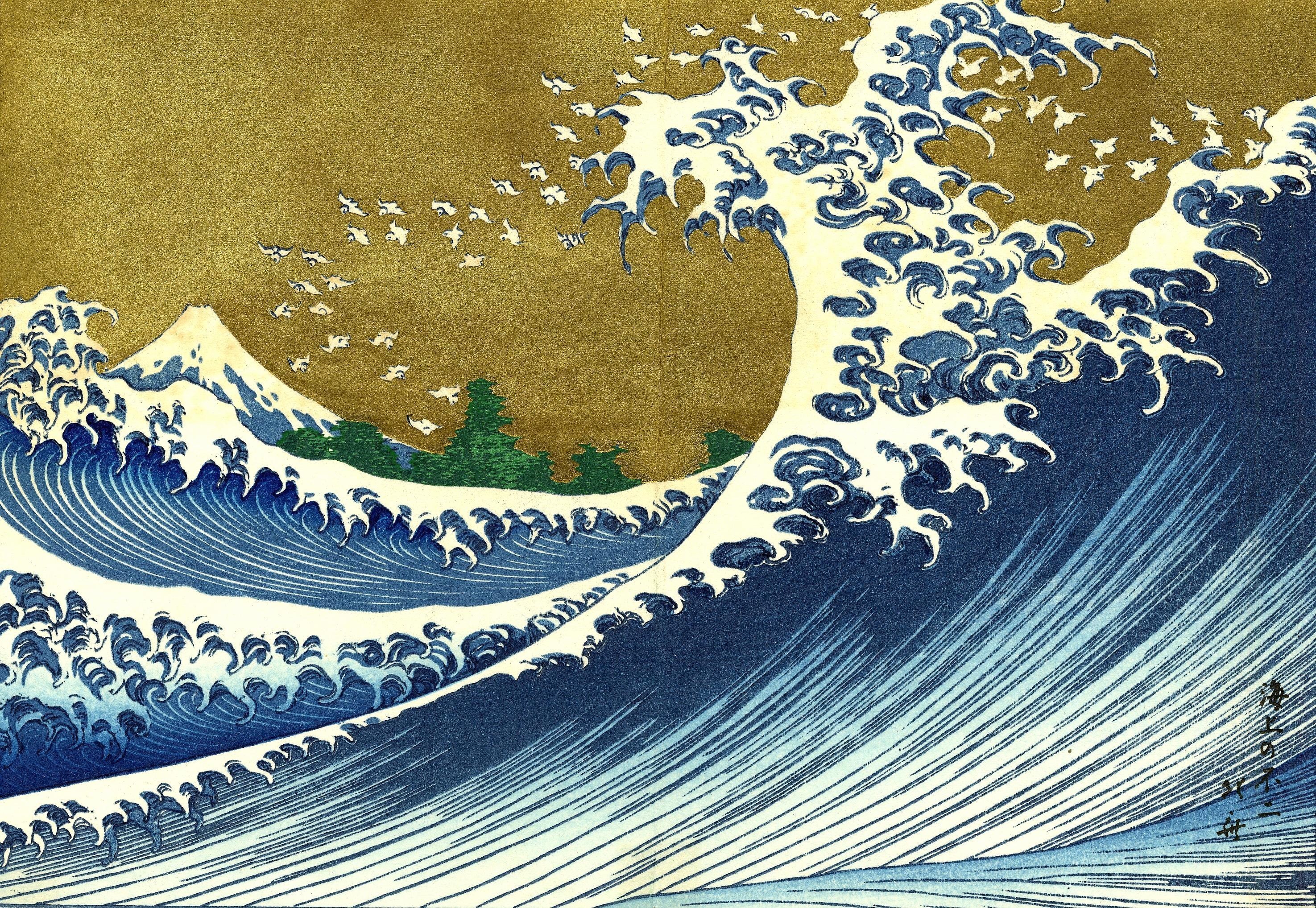 2950x2036  The Great Wave Off Kanagawa Wallpaper Inspirational Tsunami the  Great Wave Off Kanagawa Katsushika Hokusai