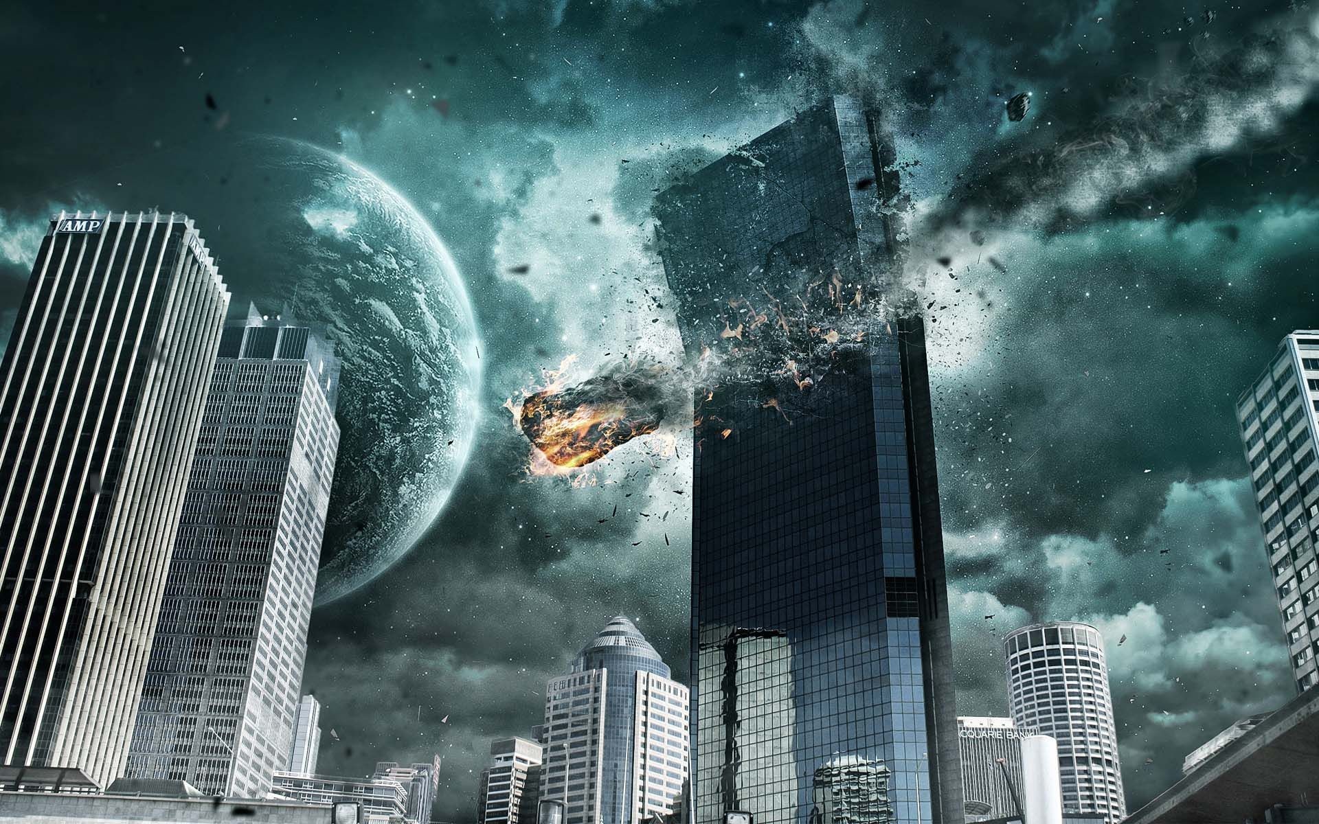 1920x1200 City Destroyed By Aliens | HD Dreamy and Fantasy Wallpaper Free Download ...