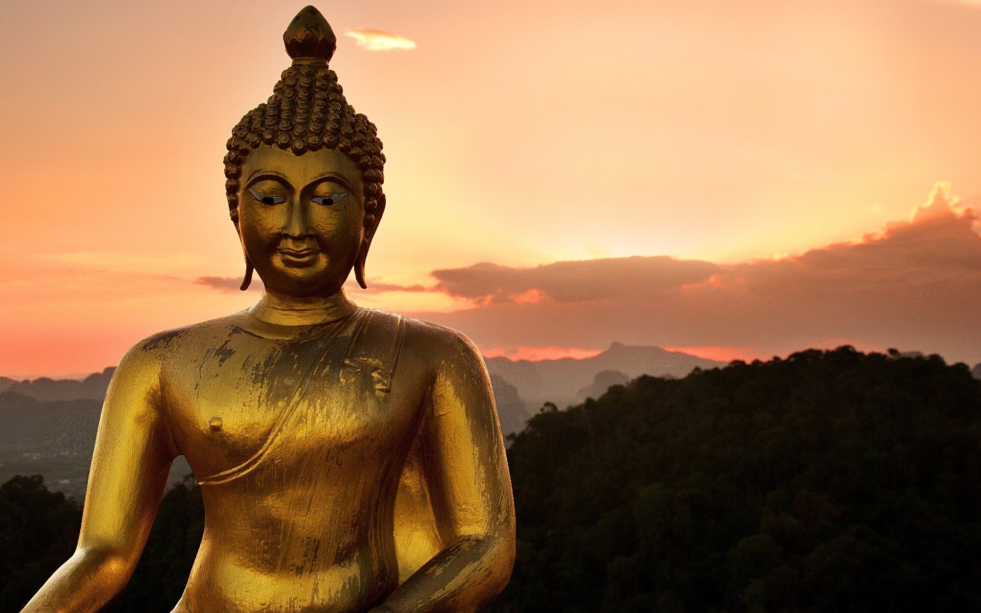 1920x1200 Golden Statue Of Lord Buddha Wallpapers -  - 819489