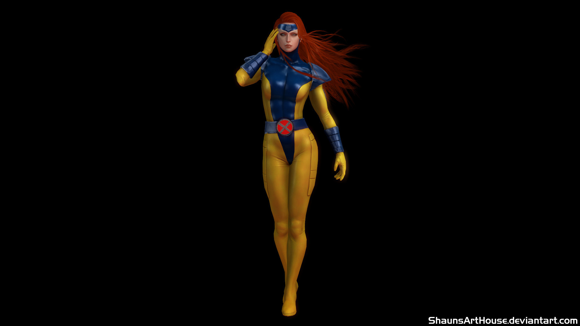 1920x1080 ... X-Men Jean Grey 90's Custom 3D model by ShaunsArtHouse