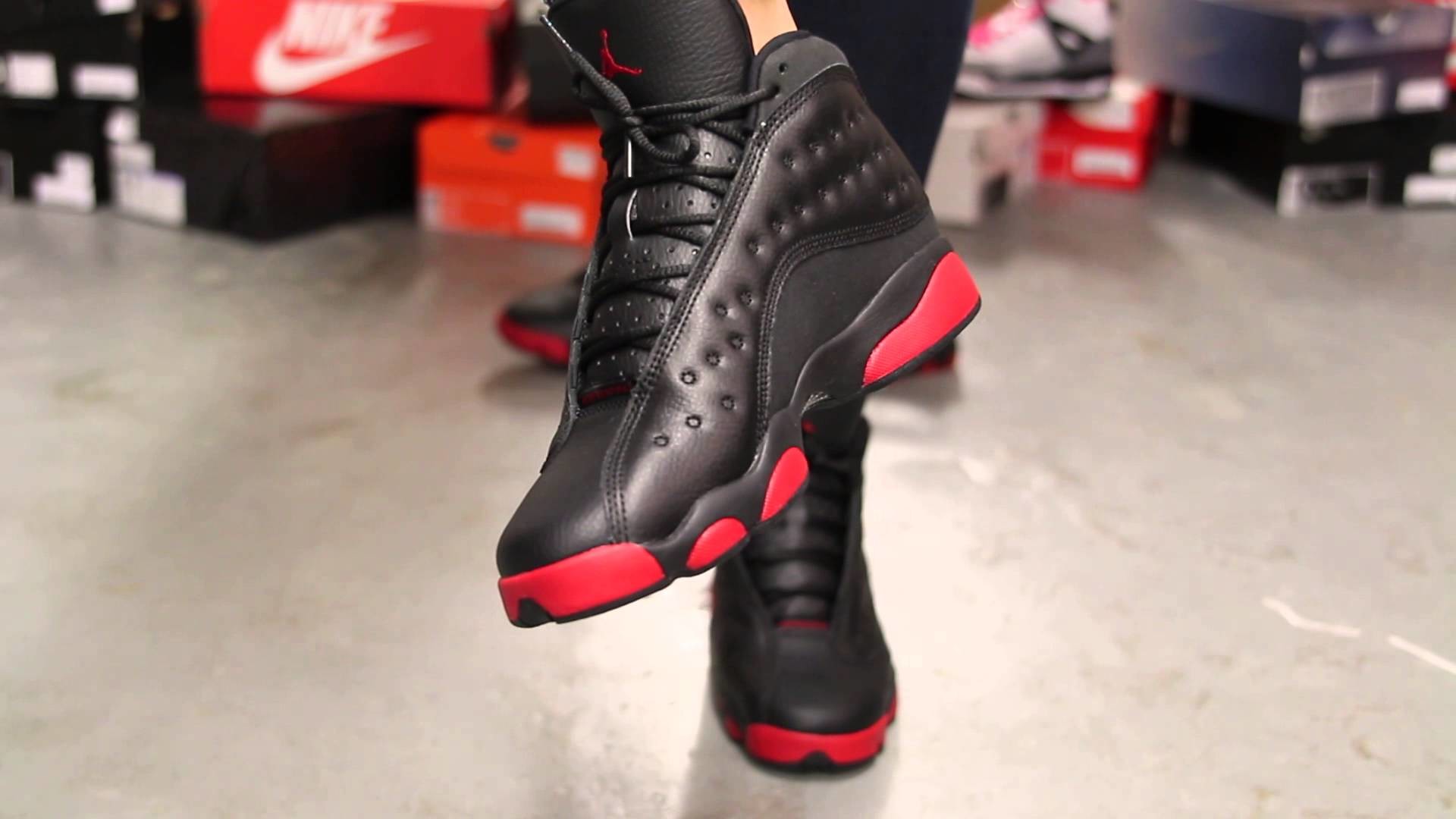 1920x1080 Ladies Air Jordan 13 Retro "Gym Red" On-feet Video at Exclucity - YouTube