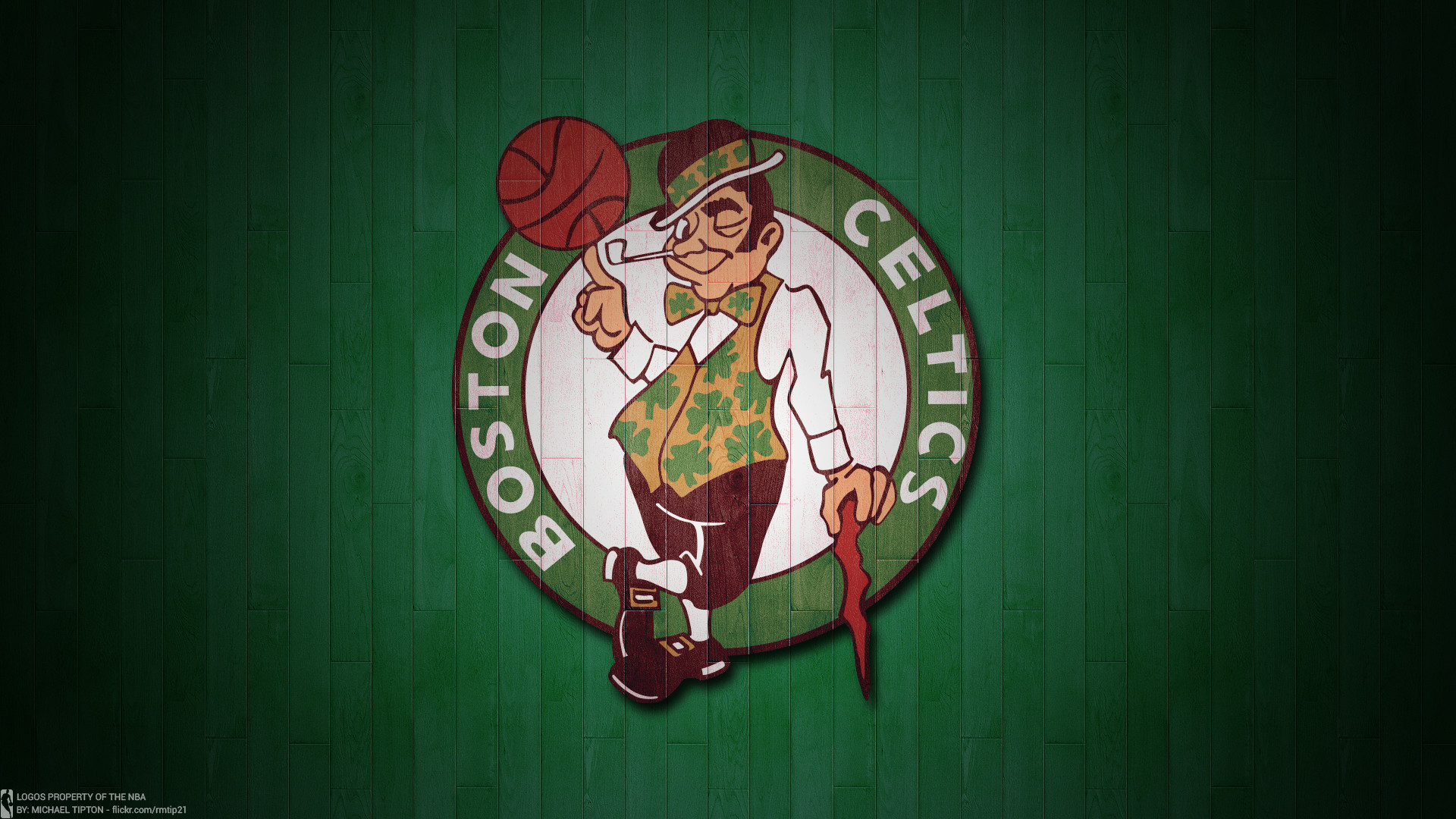 1920x1080 NBA 2017 Boston Celtics hardwood logo desktop wallpaper
