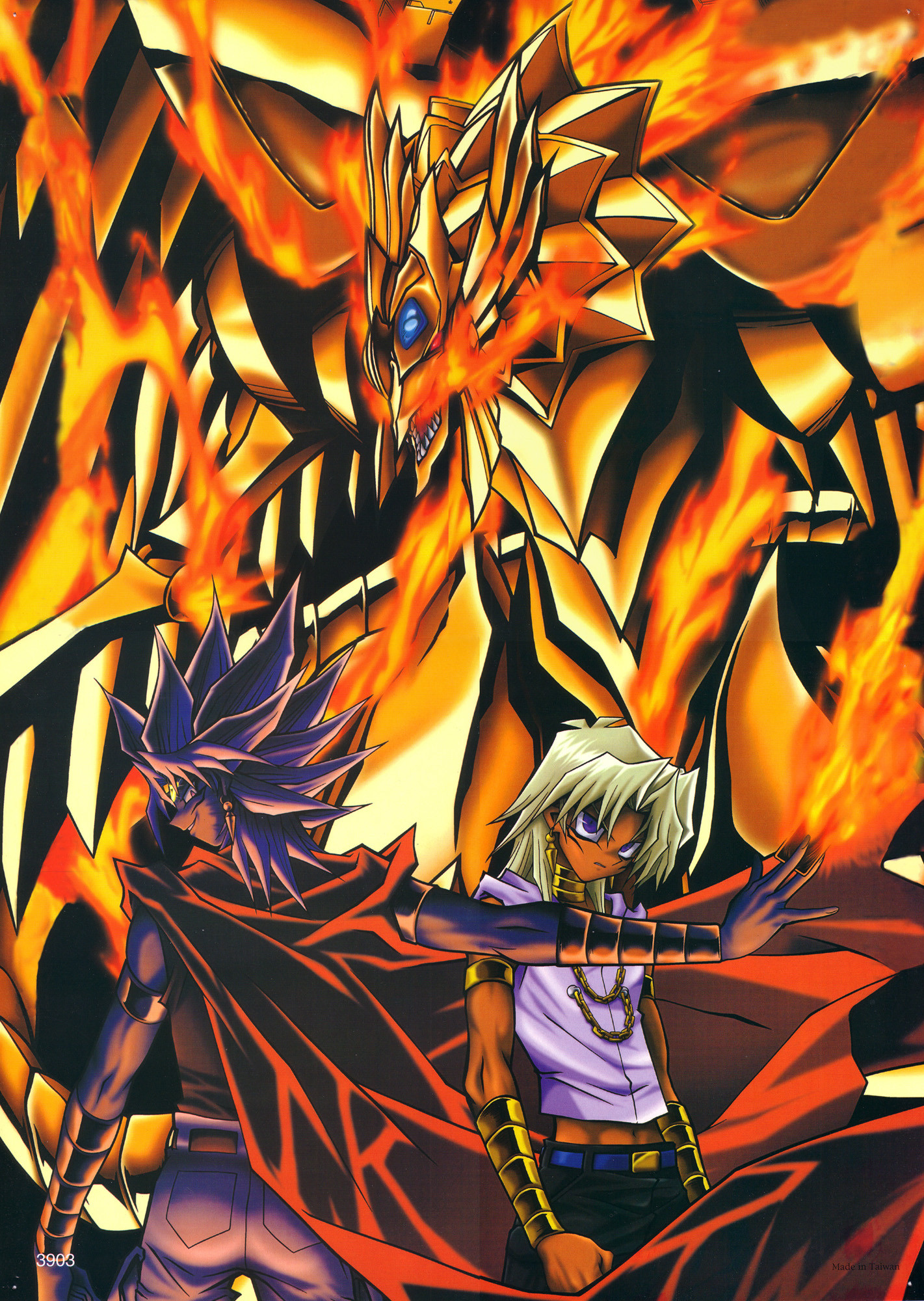 1421x2000 Well theres not many Yu-Gi-Oh! This is one of the few Yu-Gi-Oh! The Duel  Monster in the background is The Winged Dragon of Ra. The characters are  Yami Malik ...