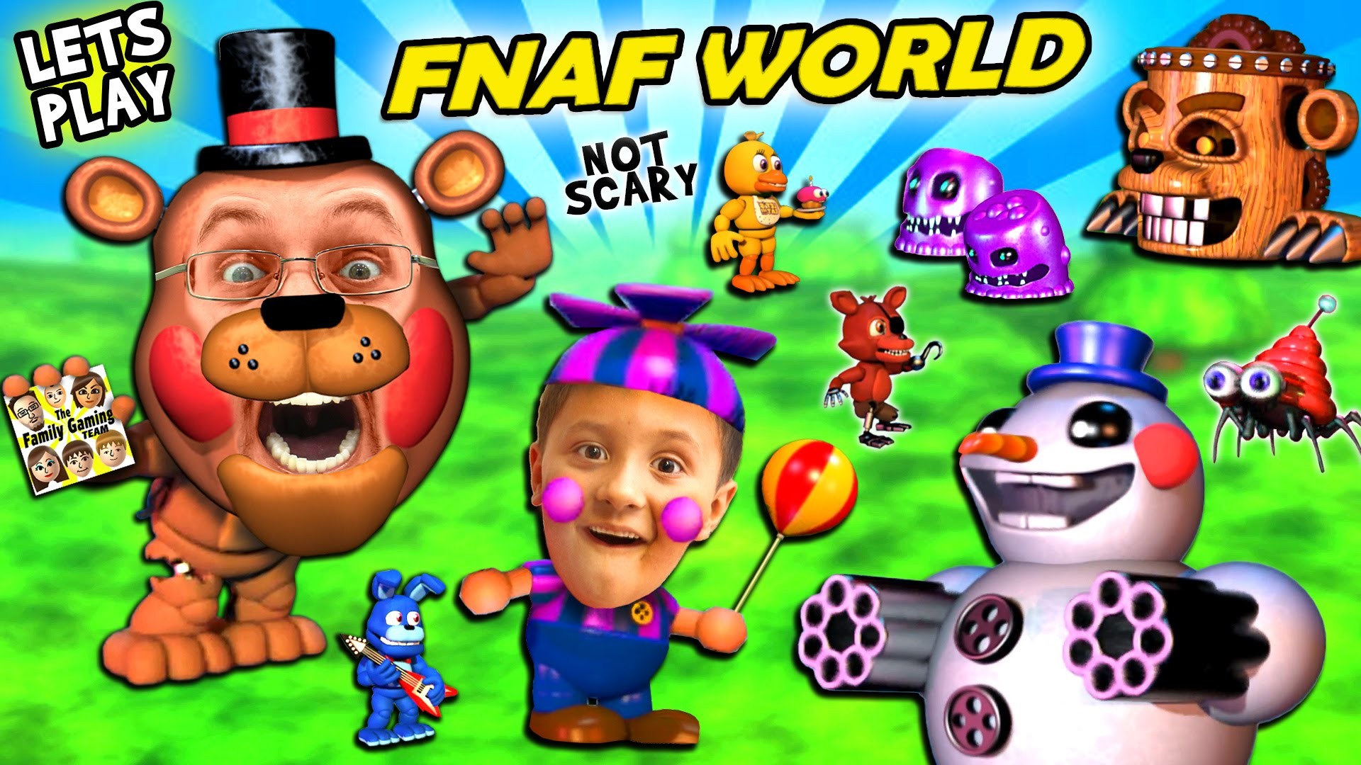 1920x1080 FNAF WORLD = CUTE and SQUISHY! FGTEEV Duddy & Mike Play a Cuddly RPG  Animatronics Not-Scary Game - YouTube