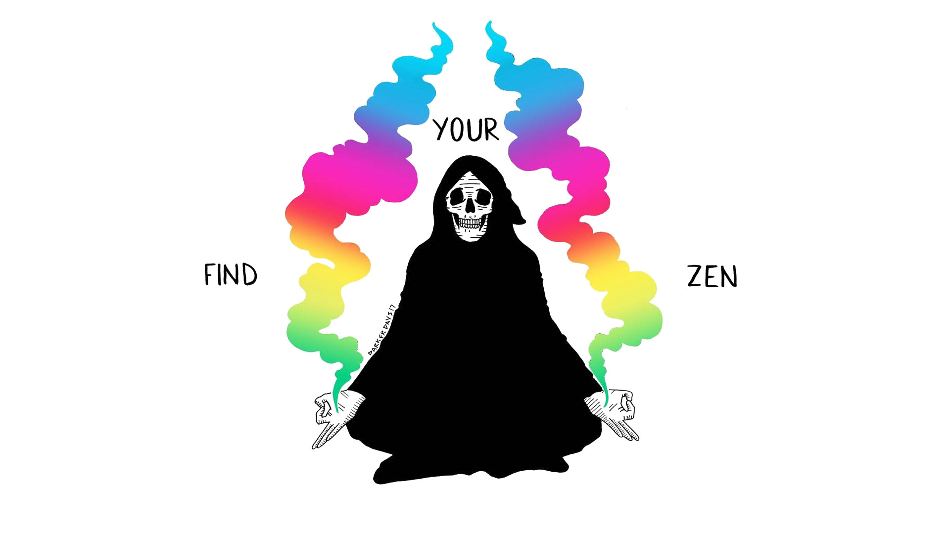 1920x1080 Find Your Zen - instagram@darkerdaysillustration [] ...