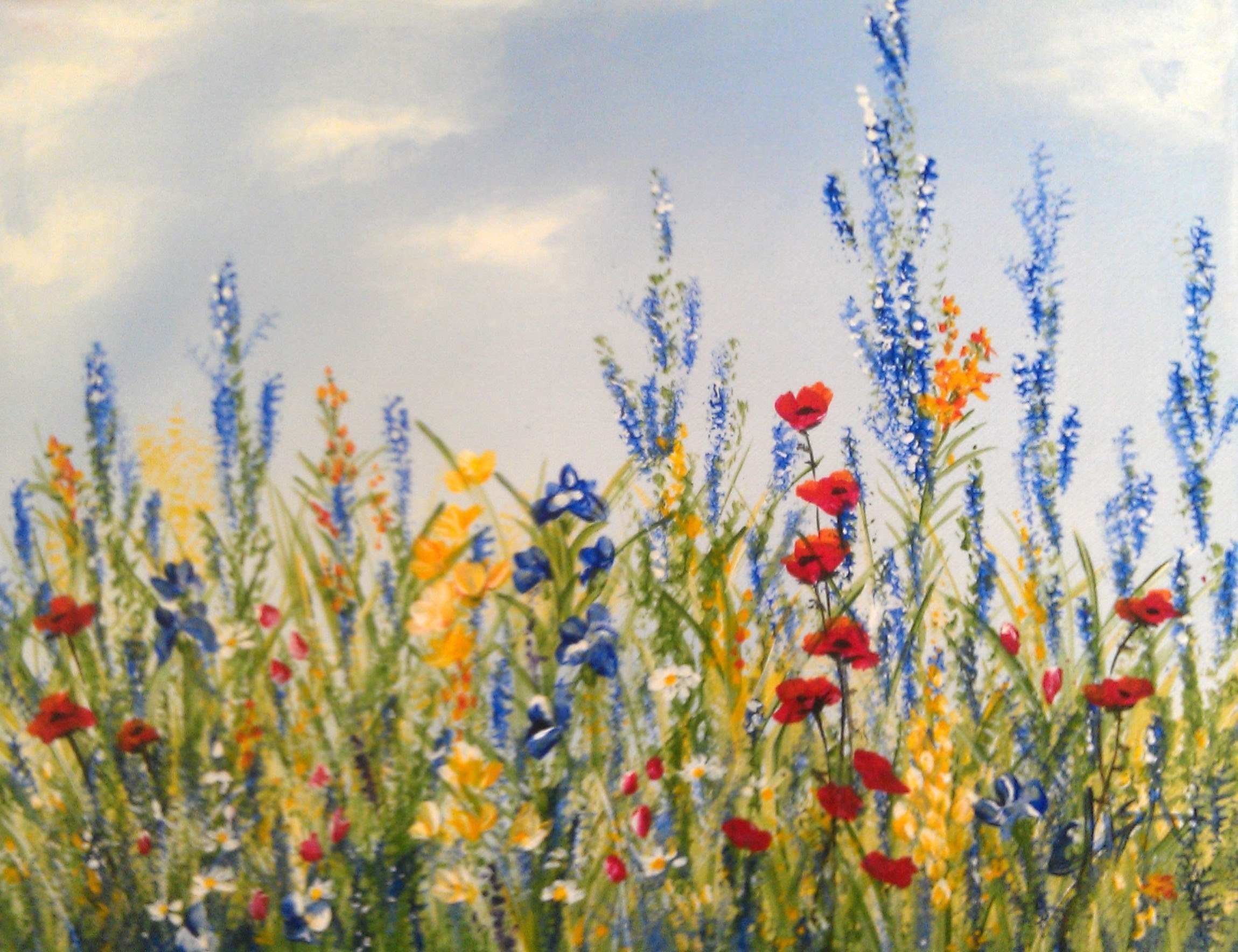 2299x1768 Wildflower Painting Elegant Wildflowers Hd Wallpaper