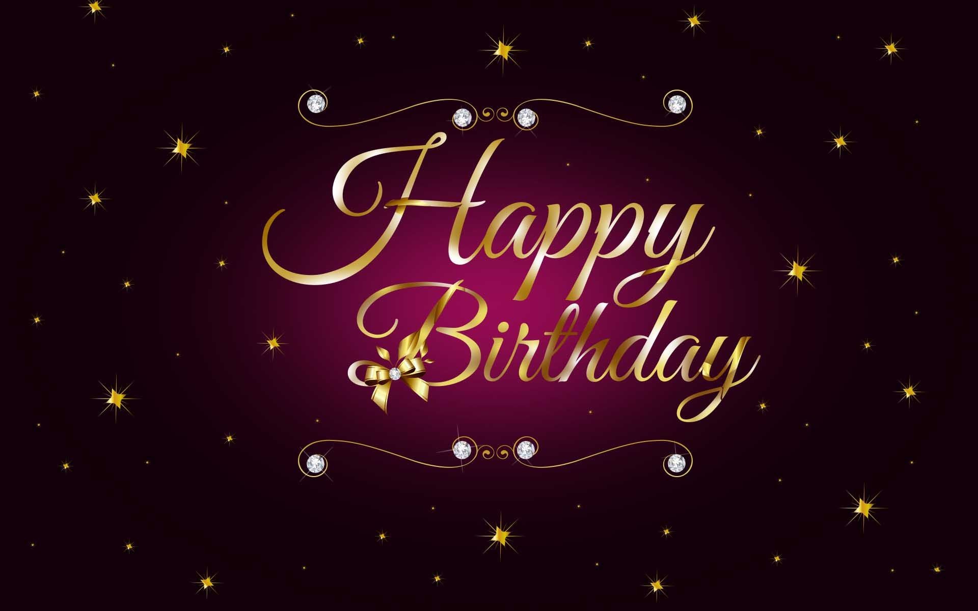 1920x1200 Glittering Happy Birthday Wish