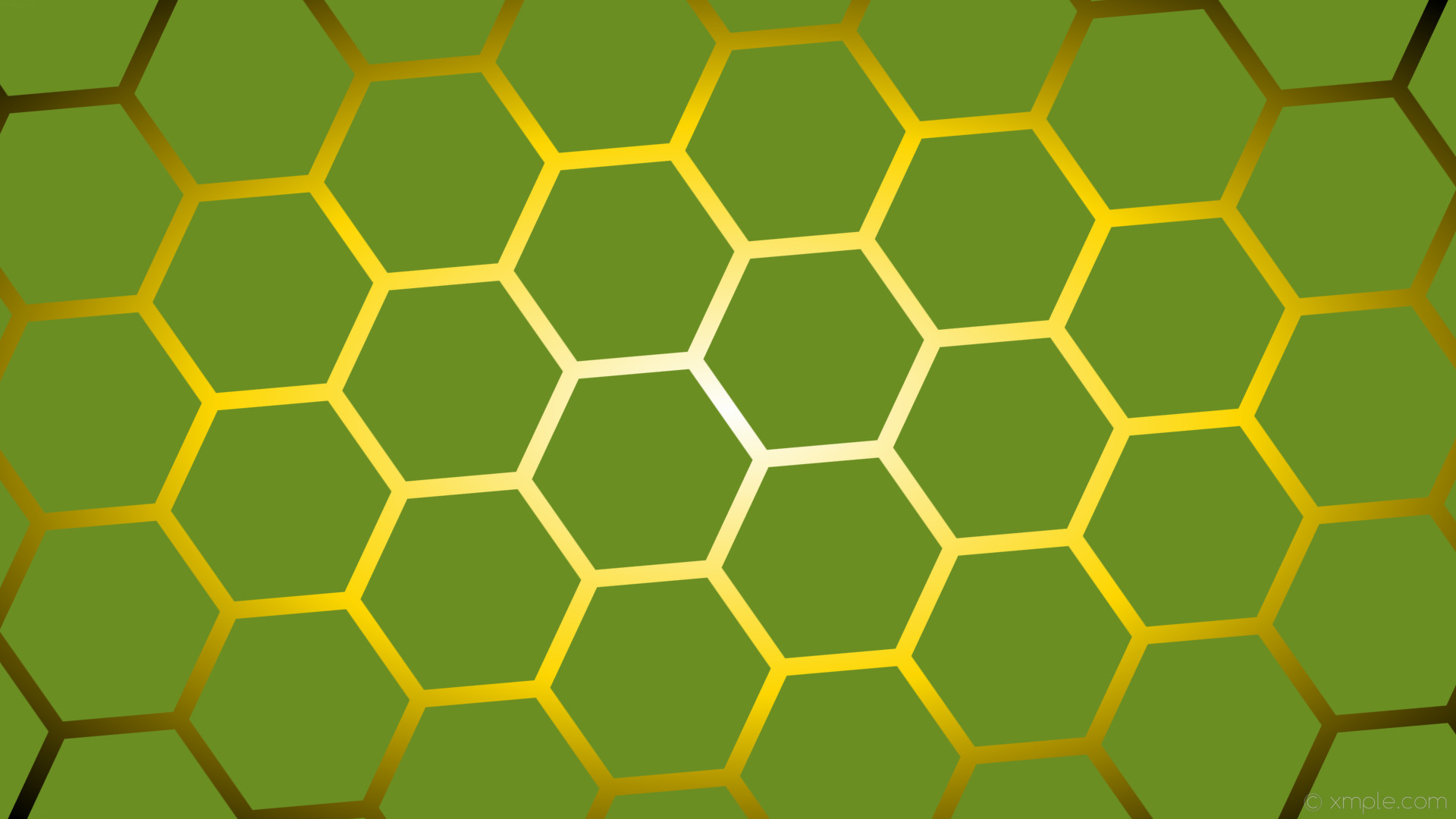 1920x1080 wallpaper white glow green black yellow gradient hexagon olive drab gold  #6b8e23 #ffffff #