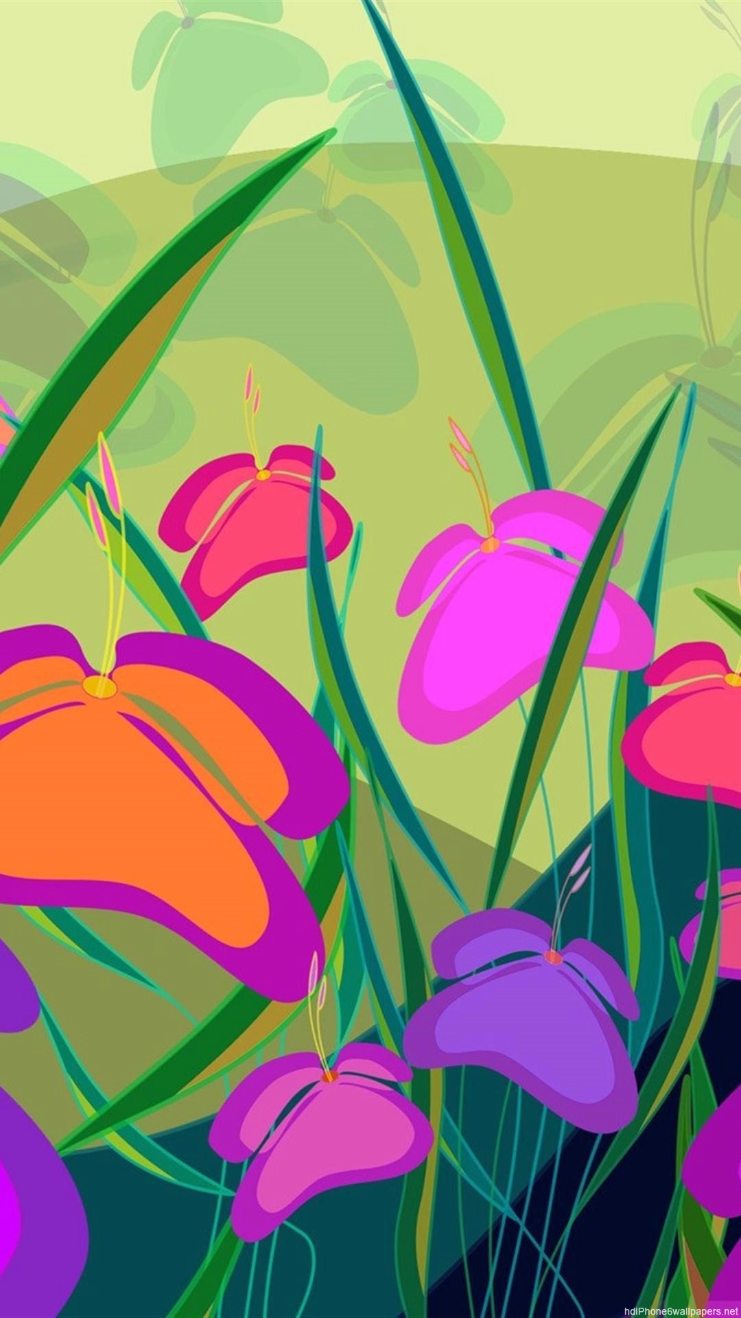 1080x1920  flower garden iPhone 6 wallpapers HD - 6 Plus backgrounds