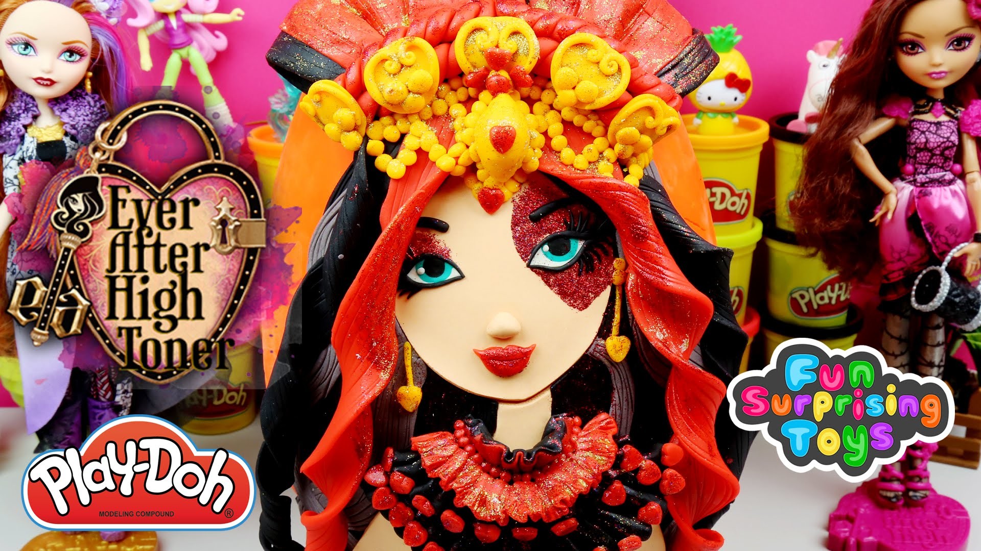 1920x1080 GIANT Lizzie Hearts SURPRISE EGG Ever After High Play Doh - Daughter of  Queen of Hearts New Toys - YouTube