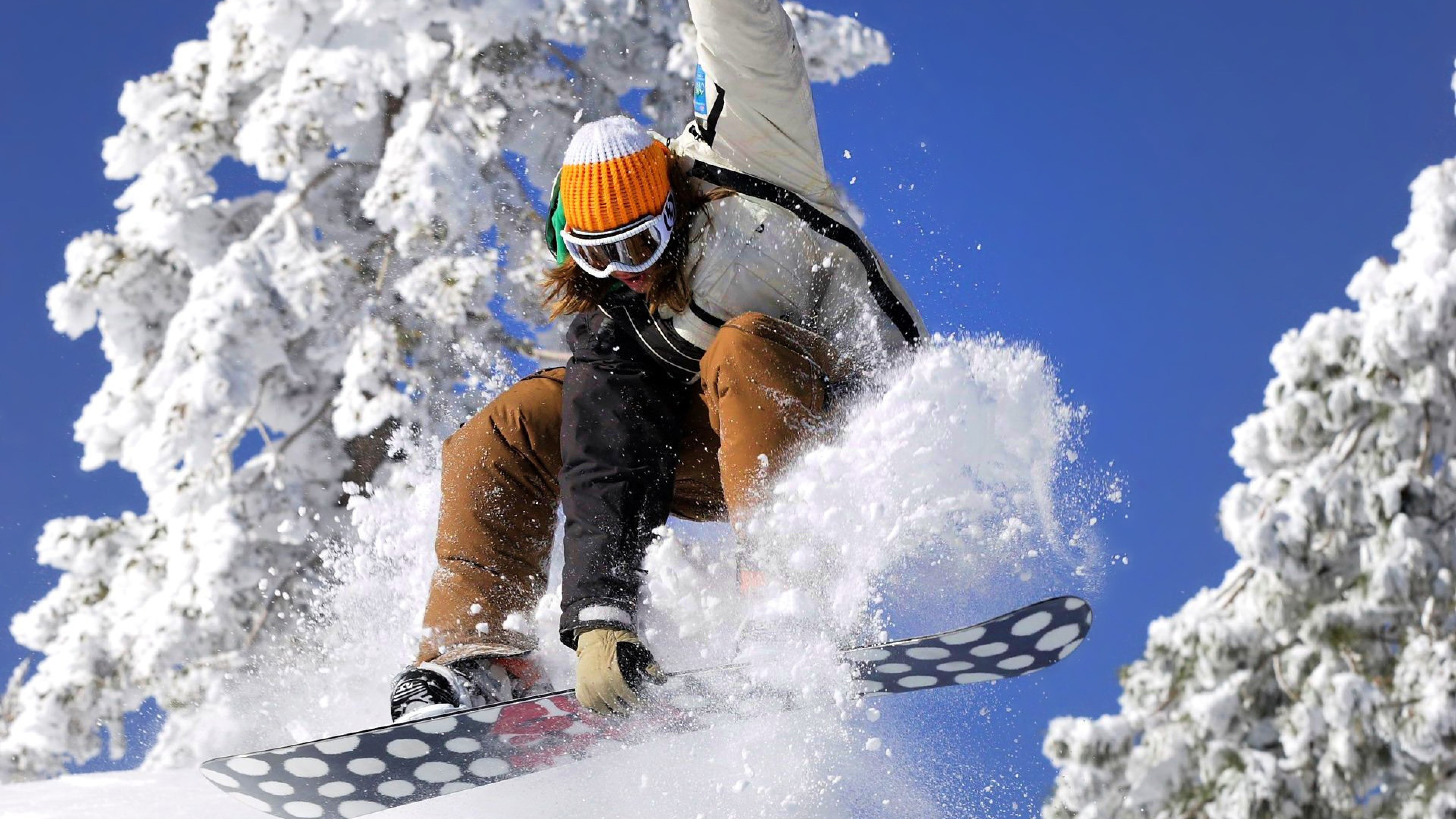 3840x2160 Snowboarding Widescreen HD Wallpaper 61343