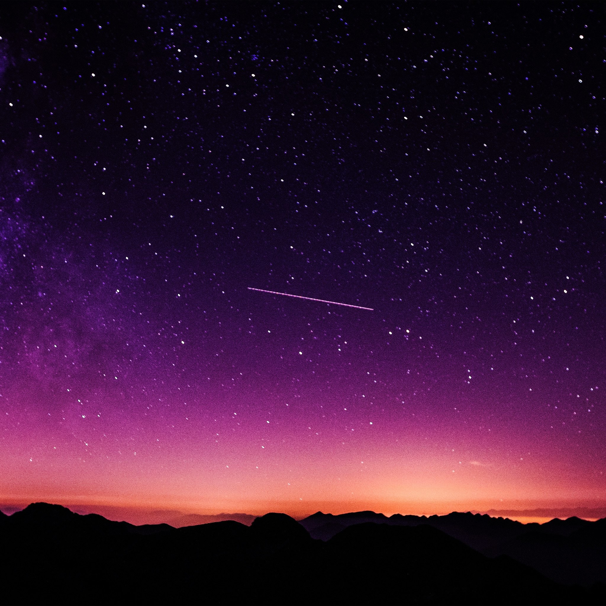 2048x2048 1855 2: Star Galaxy Night Sky Mountain Purple Red Nature Space iPad  wallpaper