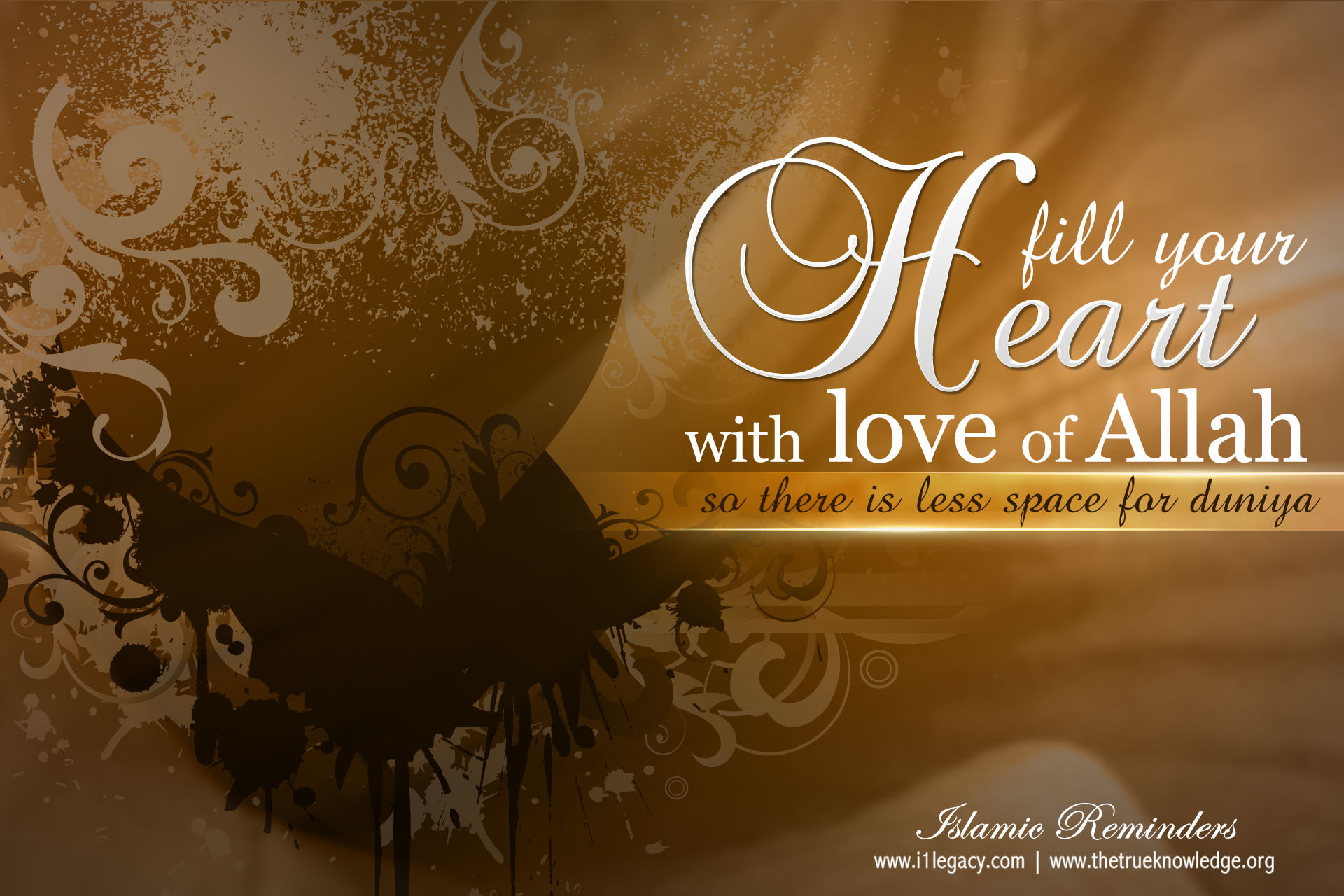1920x1280 Fill your heart with love of Allah – Wallpaper