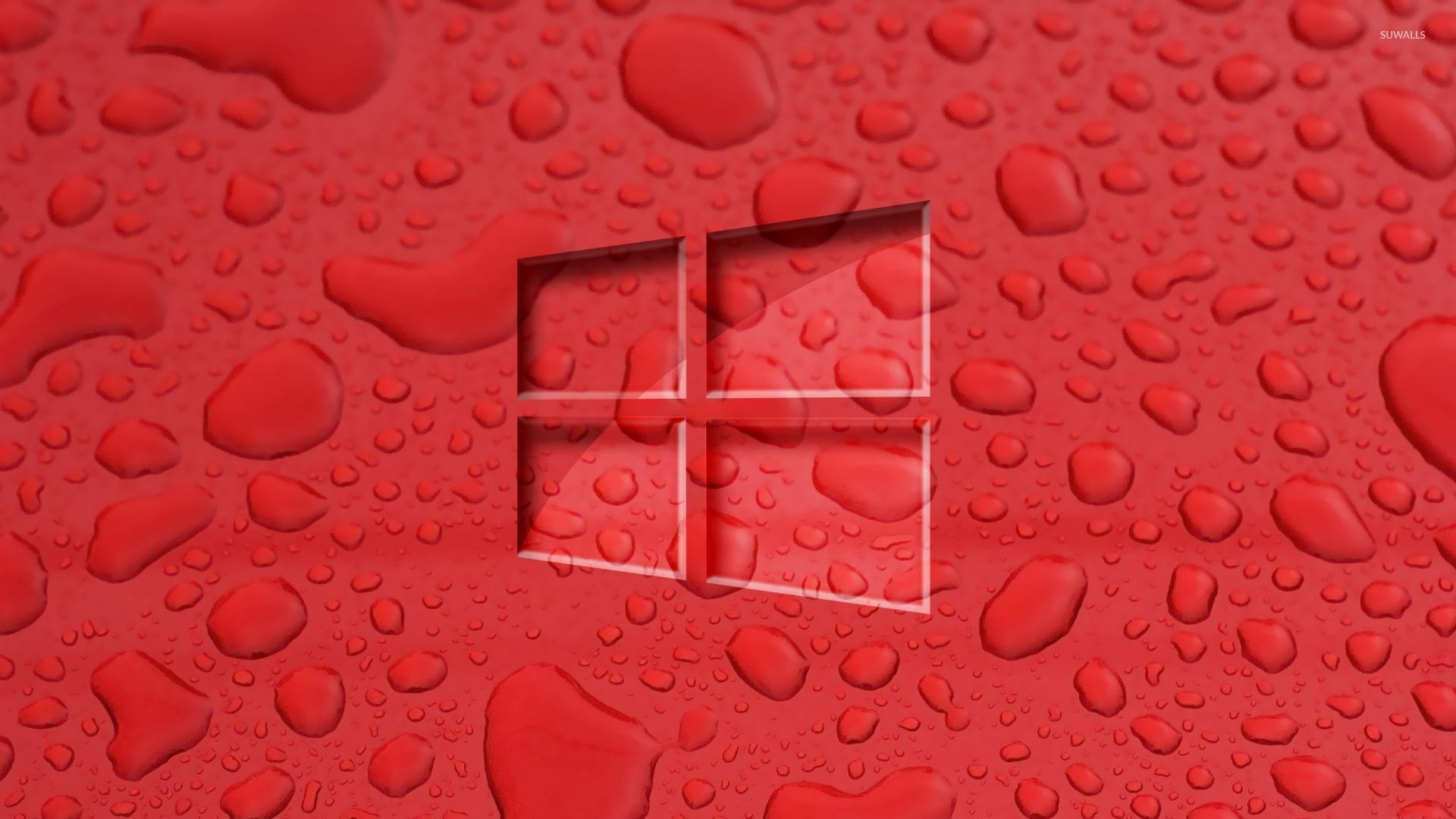 1920x1080 Windows 10 on water drops [2] wallpaper