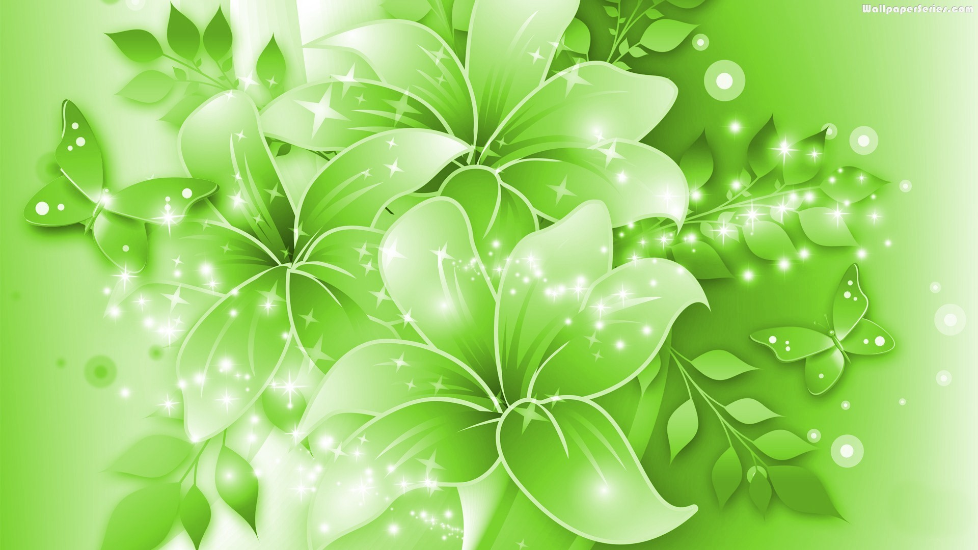 1920x1080 animated green flower image