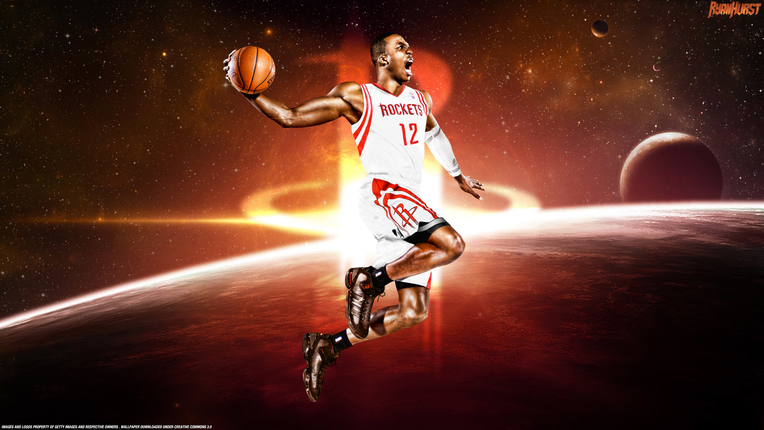 2560x1440 Dwight Howard Wallpaper - Houston Rockets Jersey, Man Making Determined  Effort!