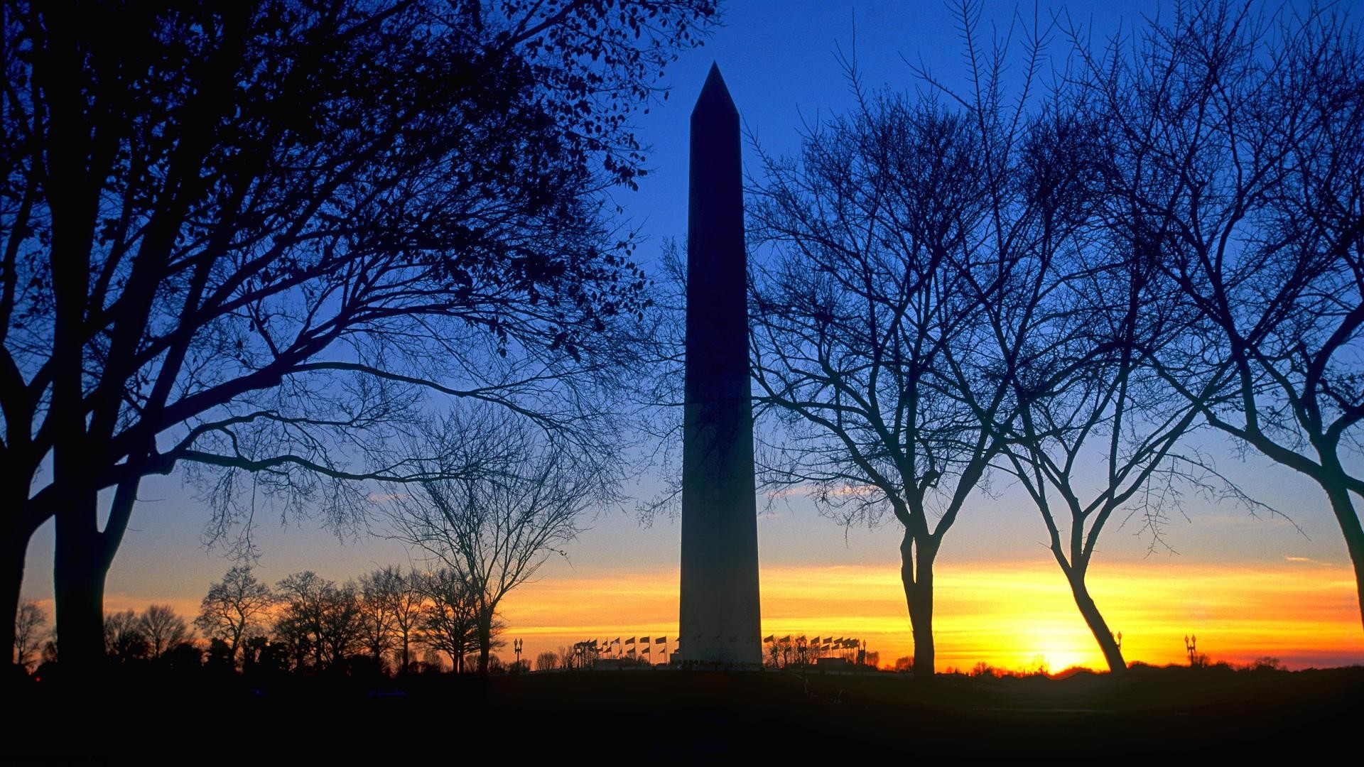 1920x1080 Blue Sky Sunset Washington Monument Washington DC HD Wallpaper - Creative  Pics