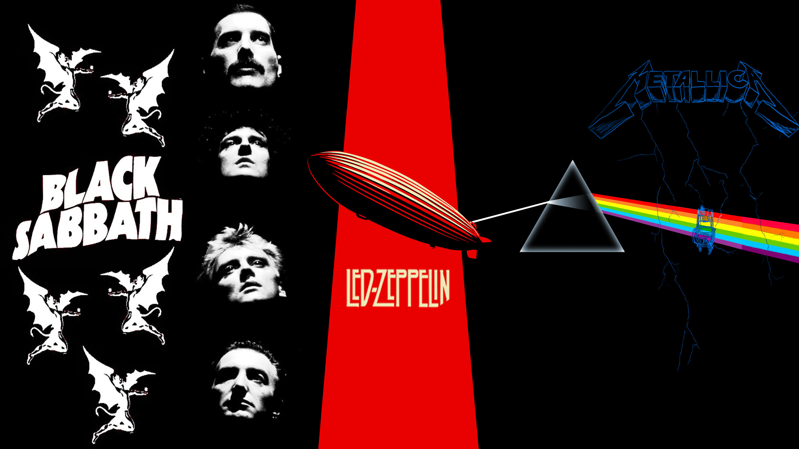 2560x1440 Music - Rock'n'roll Queen (Band) Led Zeppelin Black Sabbath Pink