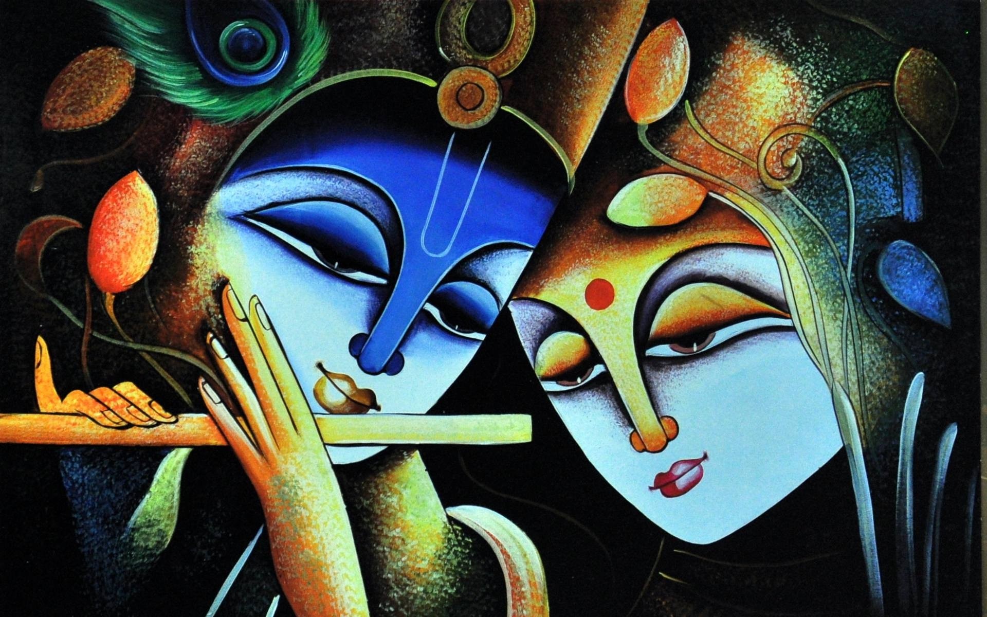 Eternal Love A Radha Krishna Canvas Painting