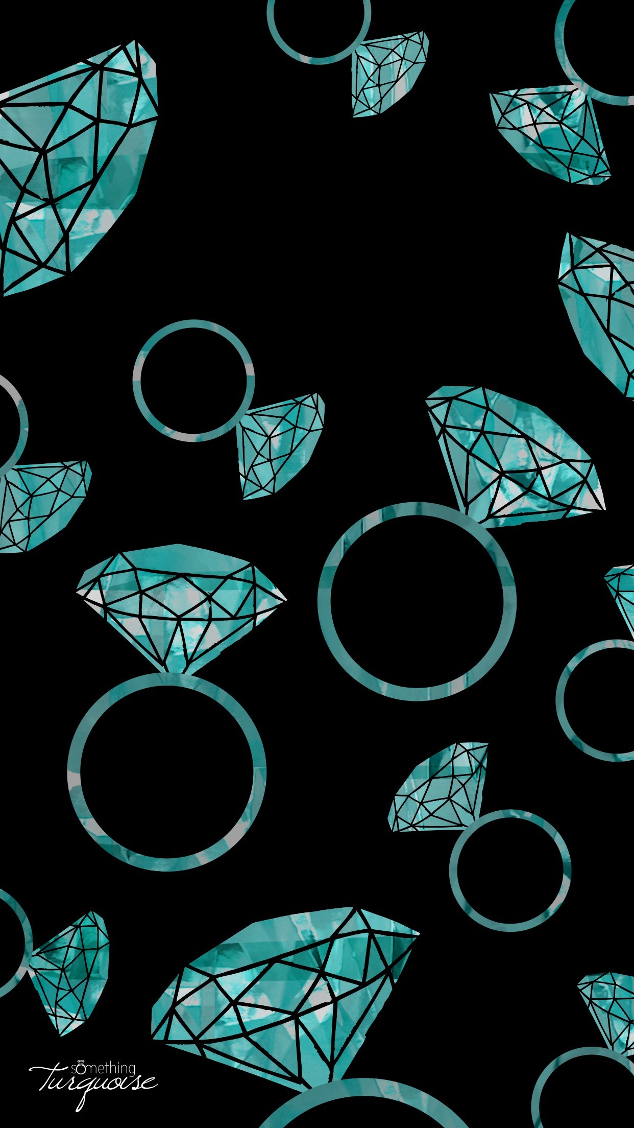 1242x2208 FREE turquoise diamond ring iPhone wallpaper!