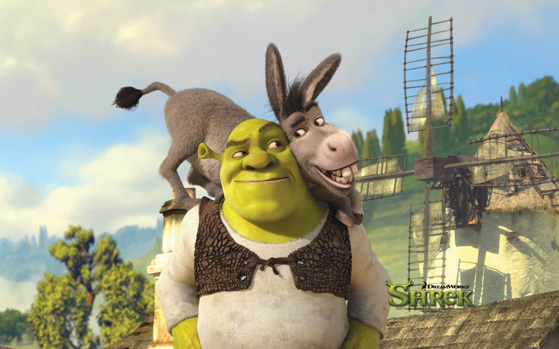 1920x1200 Shrek and Donkey 33400