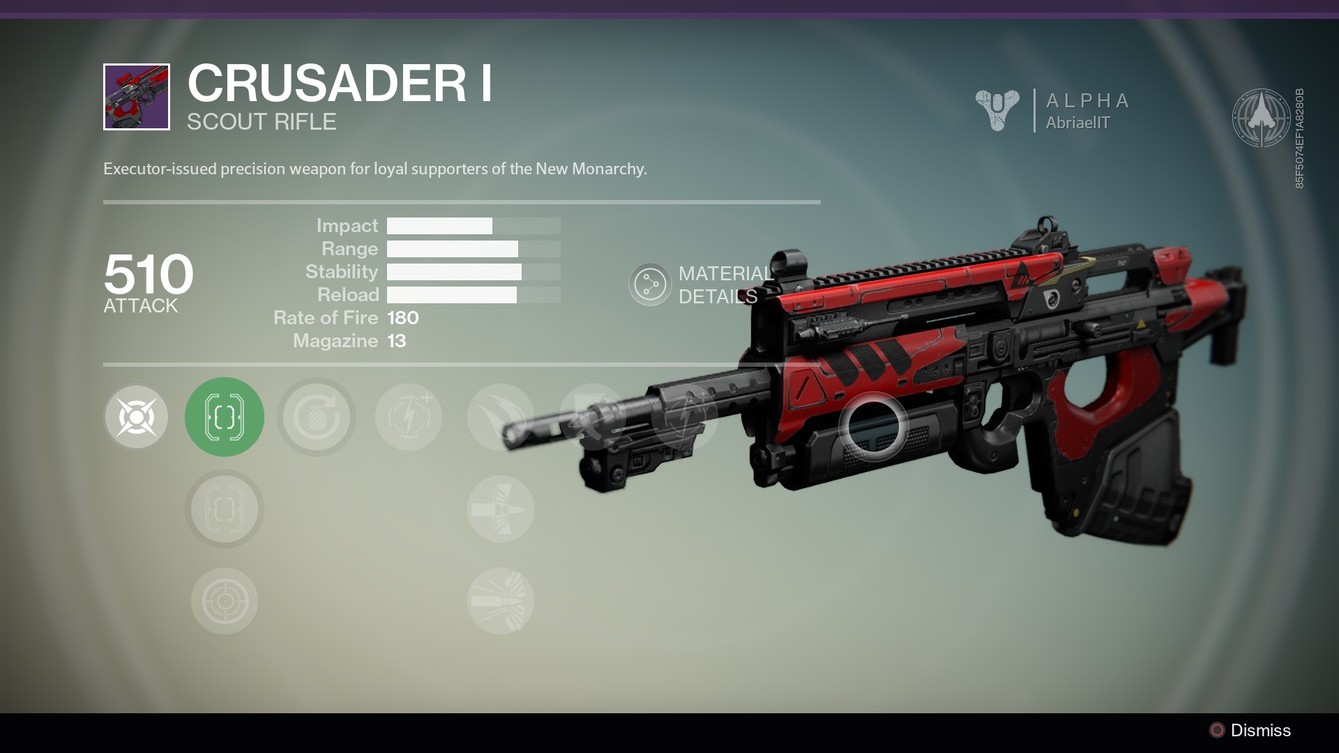 1920x1080 Executor-issued precision weapon for loyal supporters of the New Monarchy.  The Crusader I