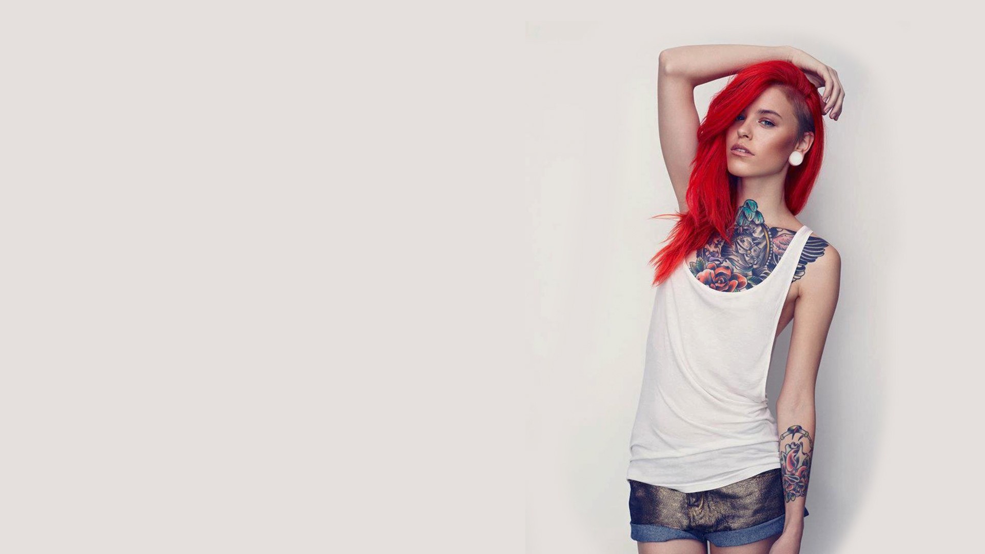 1920x1080 Frauen - Tattoo Redhead Hautnah Suicidegirls Suicide Girls Modell Wallpaper