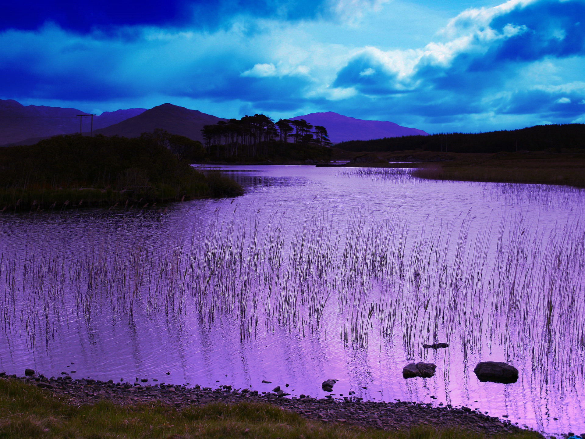 1920x1440 Scenic Lake in Purple - Desktop Nexus Wallpapers