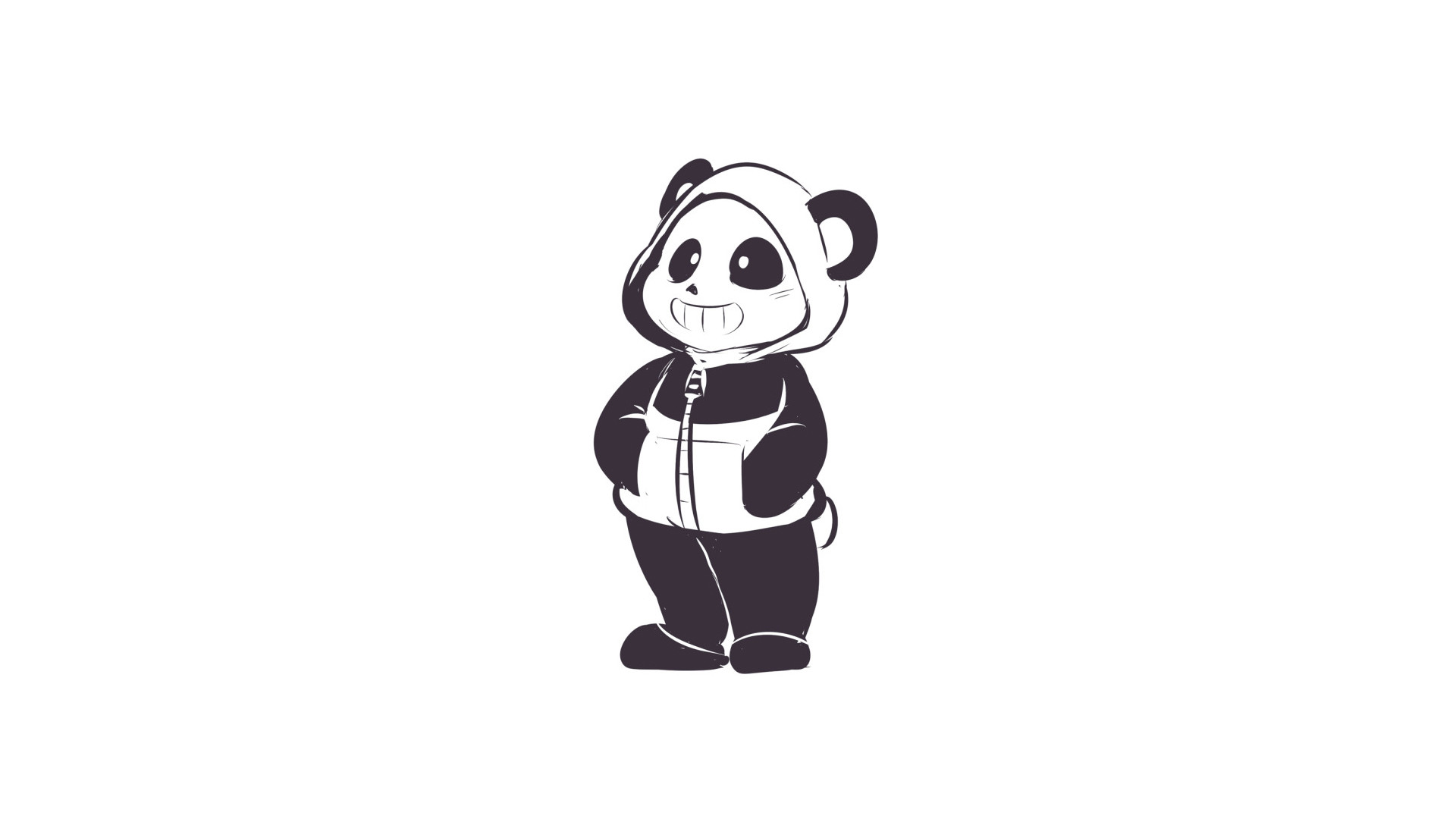 1920x1080 Undertale Panda Sans wallpaper happy panda wallpaper hoodie sketch 