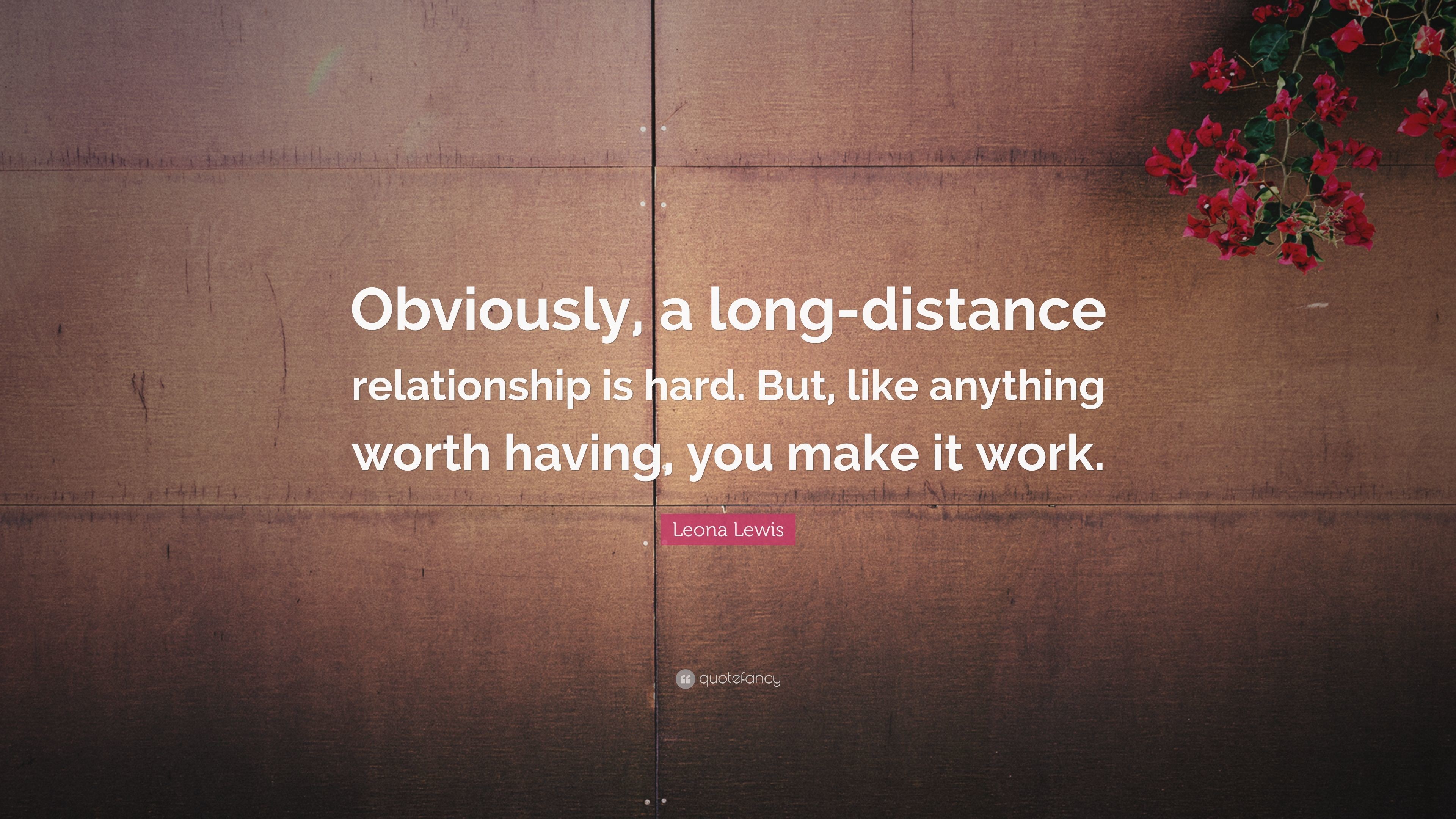 3840x2160 Leona Lewis Quote: “Obviously, a long-distance relationship is hard. But