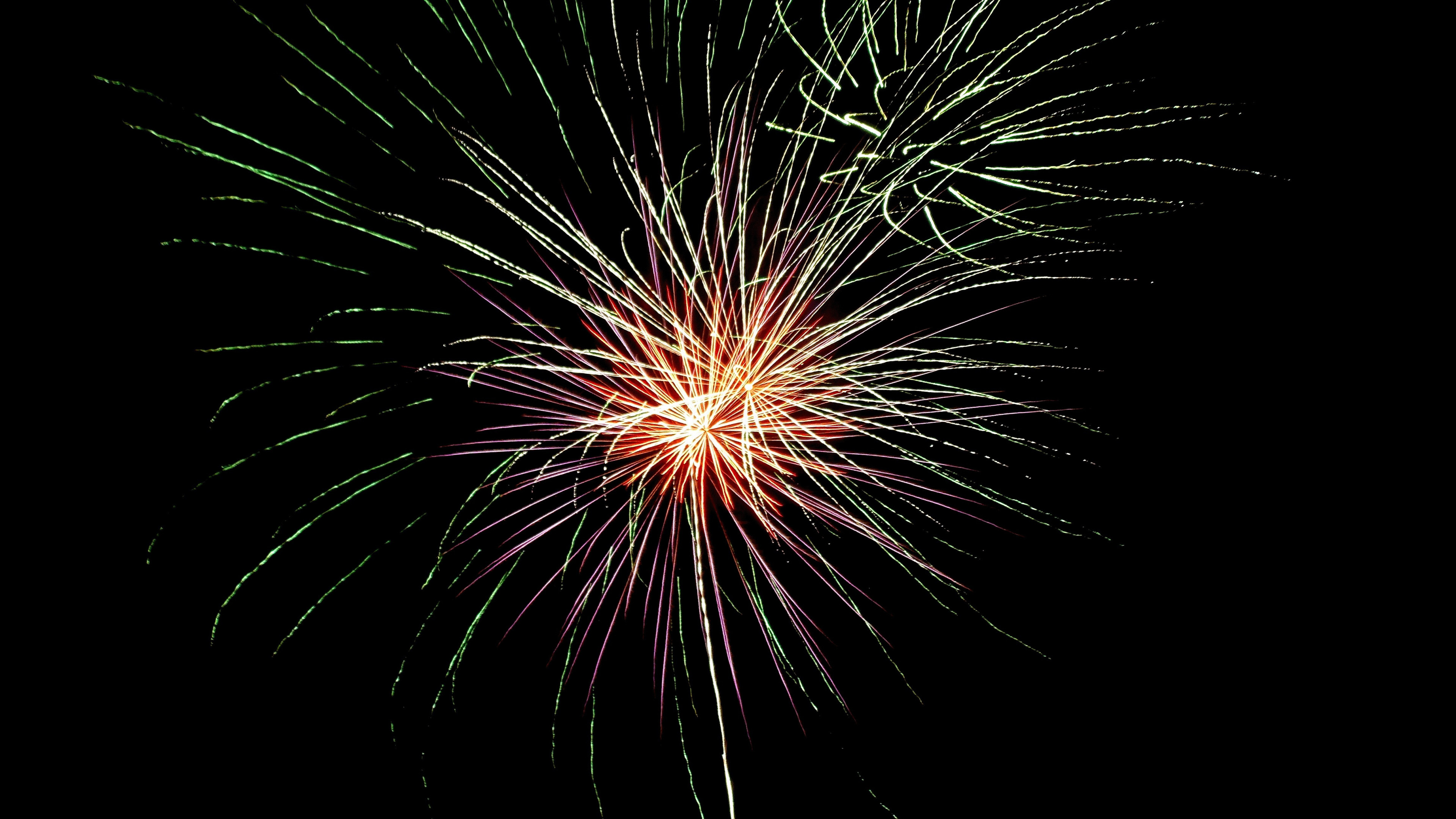 3840x2160  Wallpaper fireworks, celebration, explosion