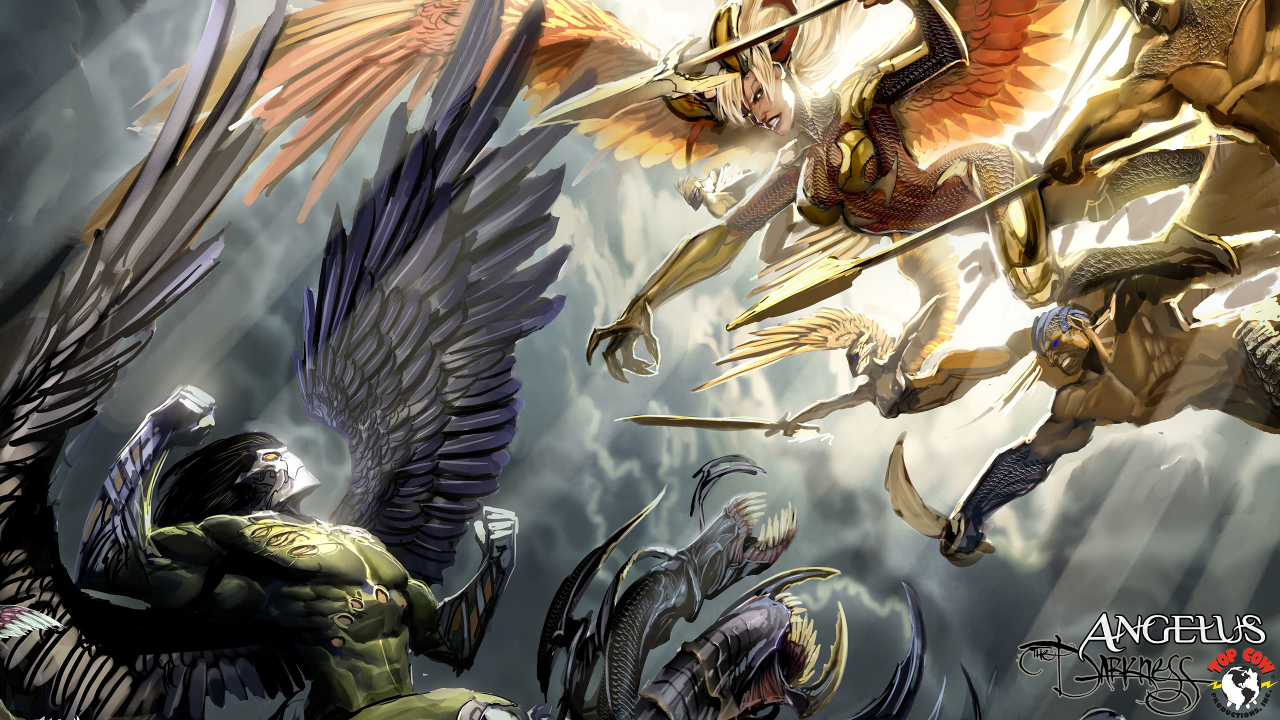 2560x1440 Comics - The Darkness Fantasy Sci Fi Warrior Dark Wallpaper