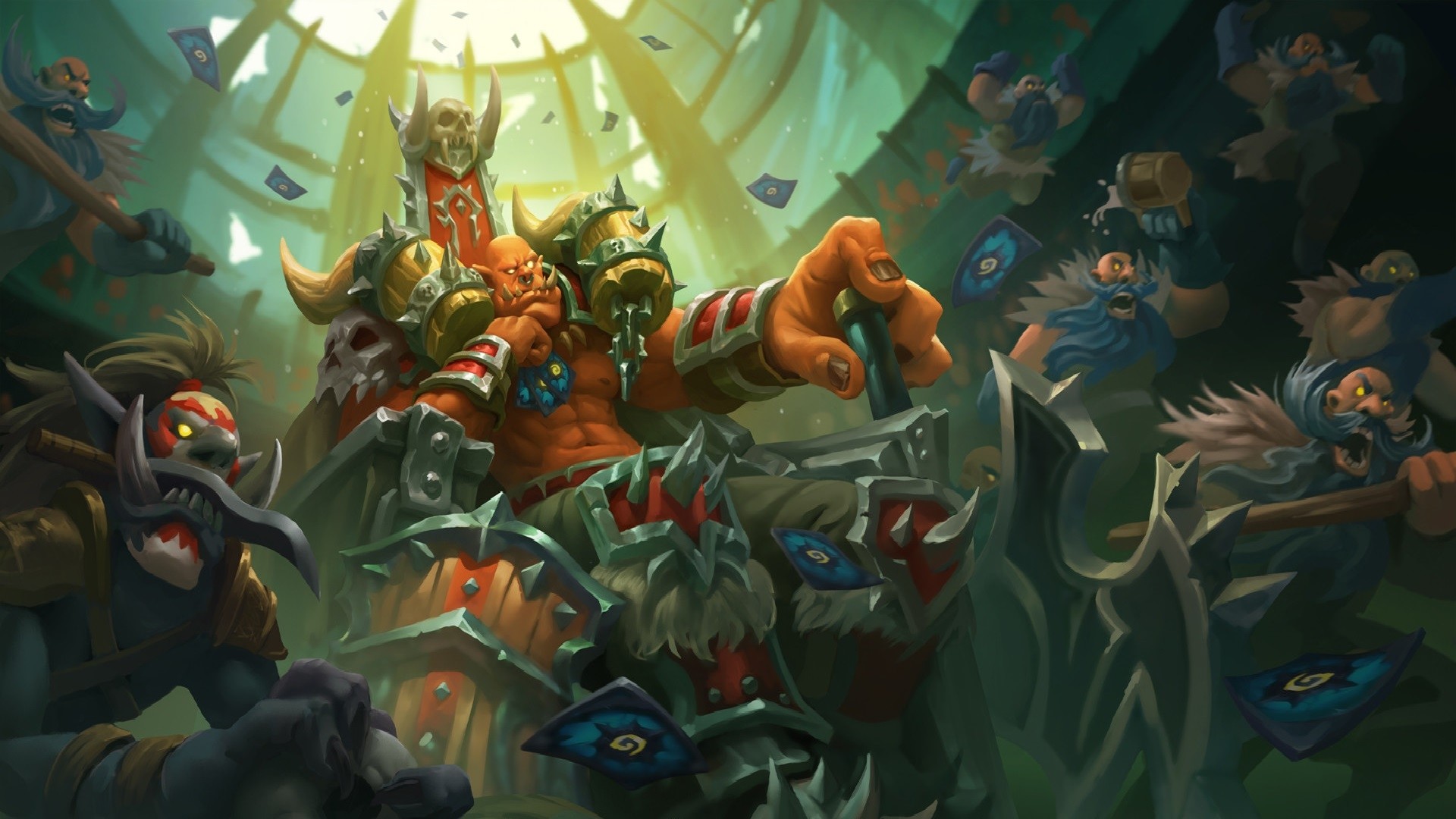 1920x1080 Hearthstone: Heroes Of Warcraft, Orc, Throne, Artwork