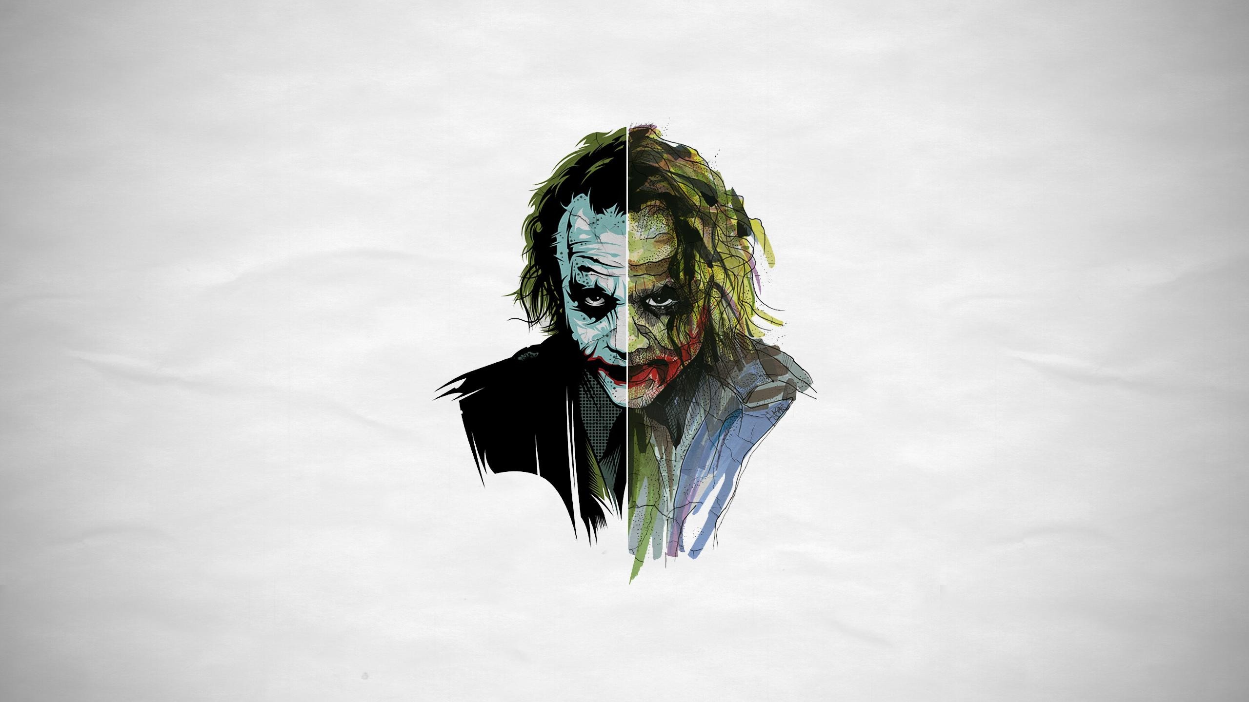 2560x1440 Wallpaper Joker, Art, Face