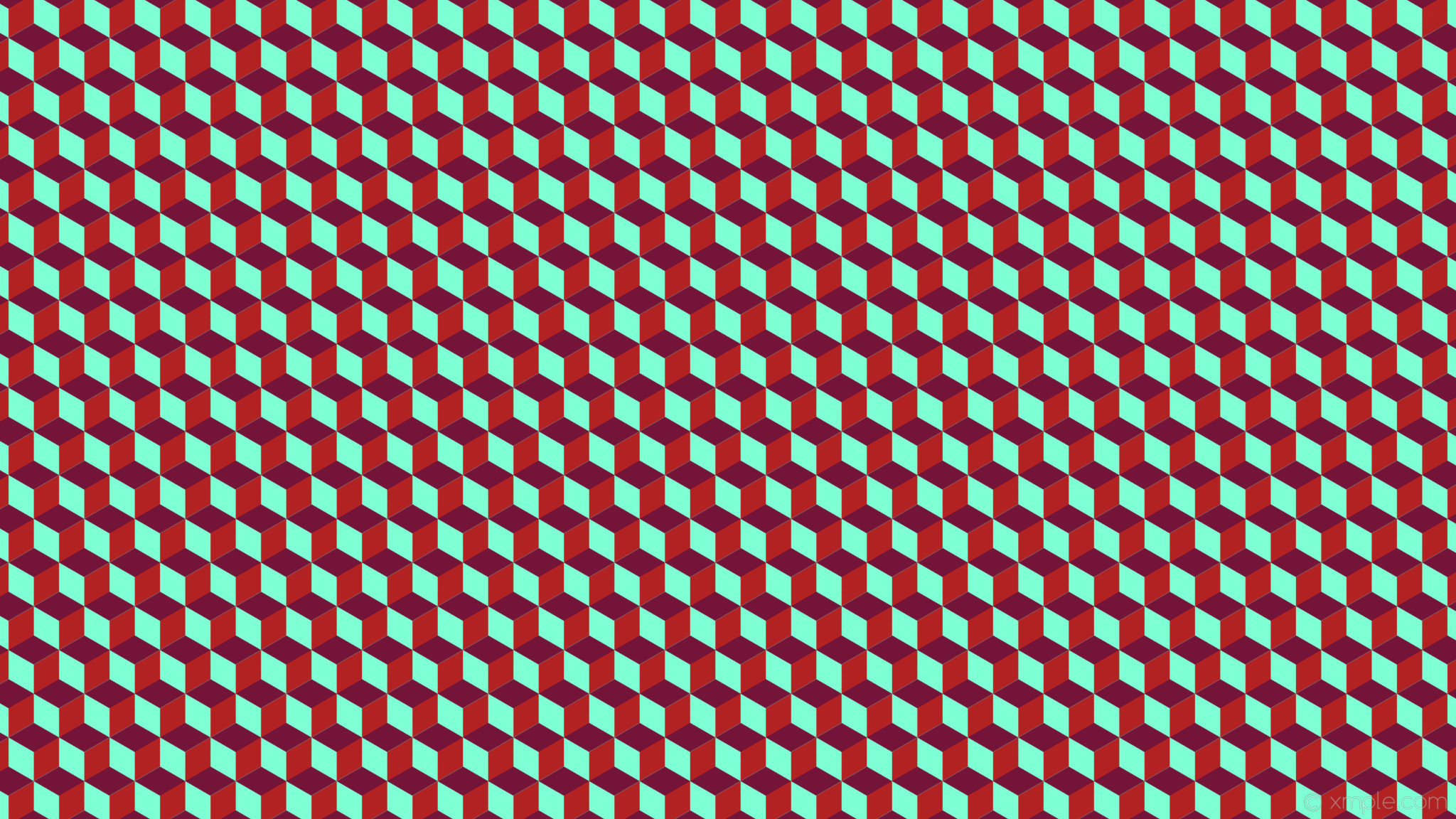 2048x1152  wallpaper pink 3d cubes red blue aquamarine fire brick #7fffd4  #b22222 #751439 300