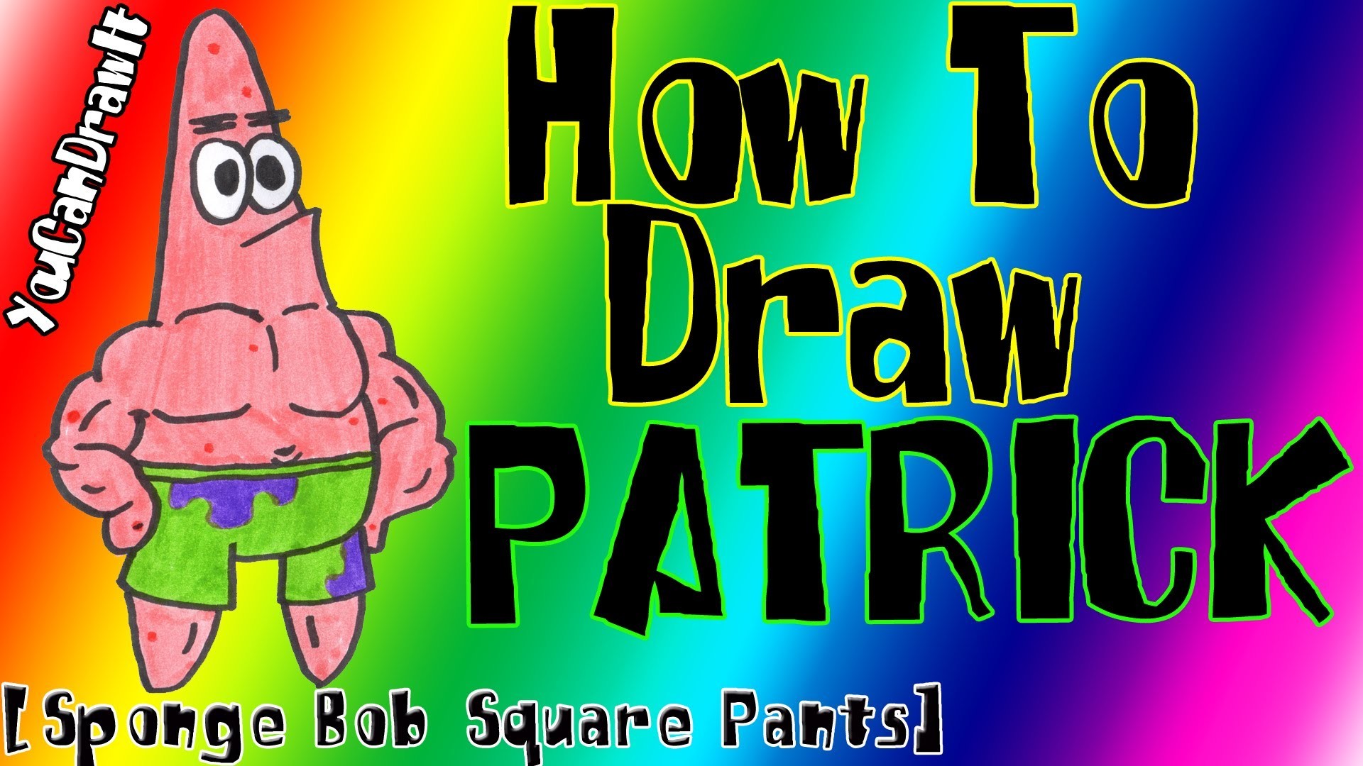 1920x1080 How To Draw Patrick Star from Sponge Bob Square Pants â YouCanDrawIt ã  1080p HD