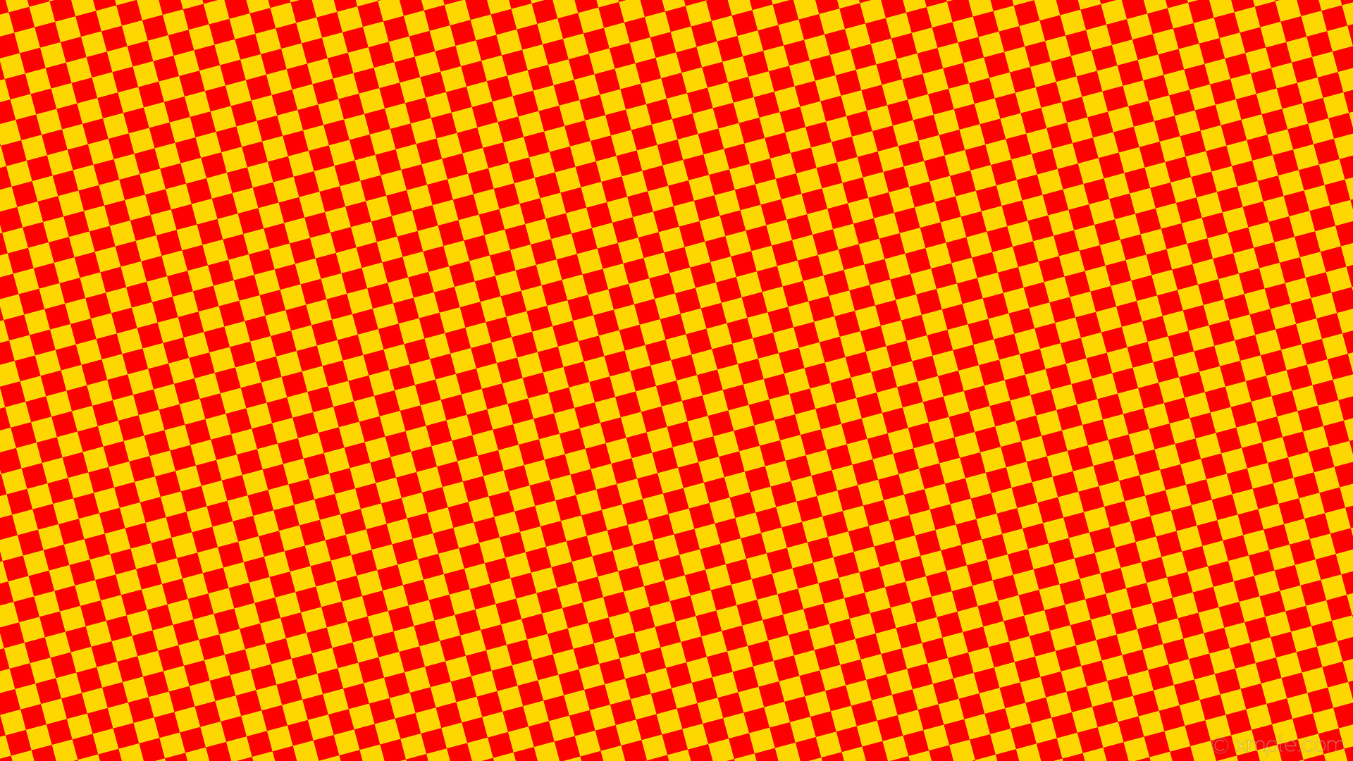 1920x1080 wallpaper squares checkered yellow red gold #ffd700 #ff0000 diagonal 15Â°  30px