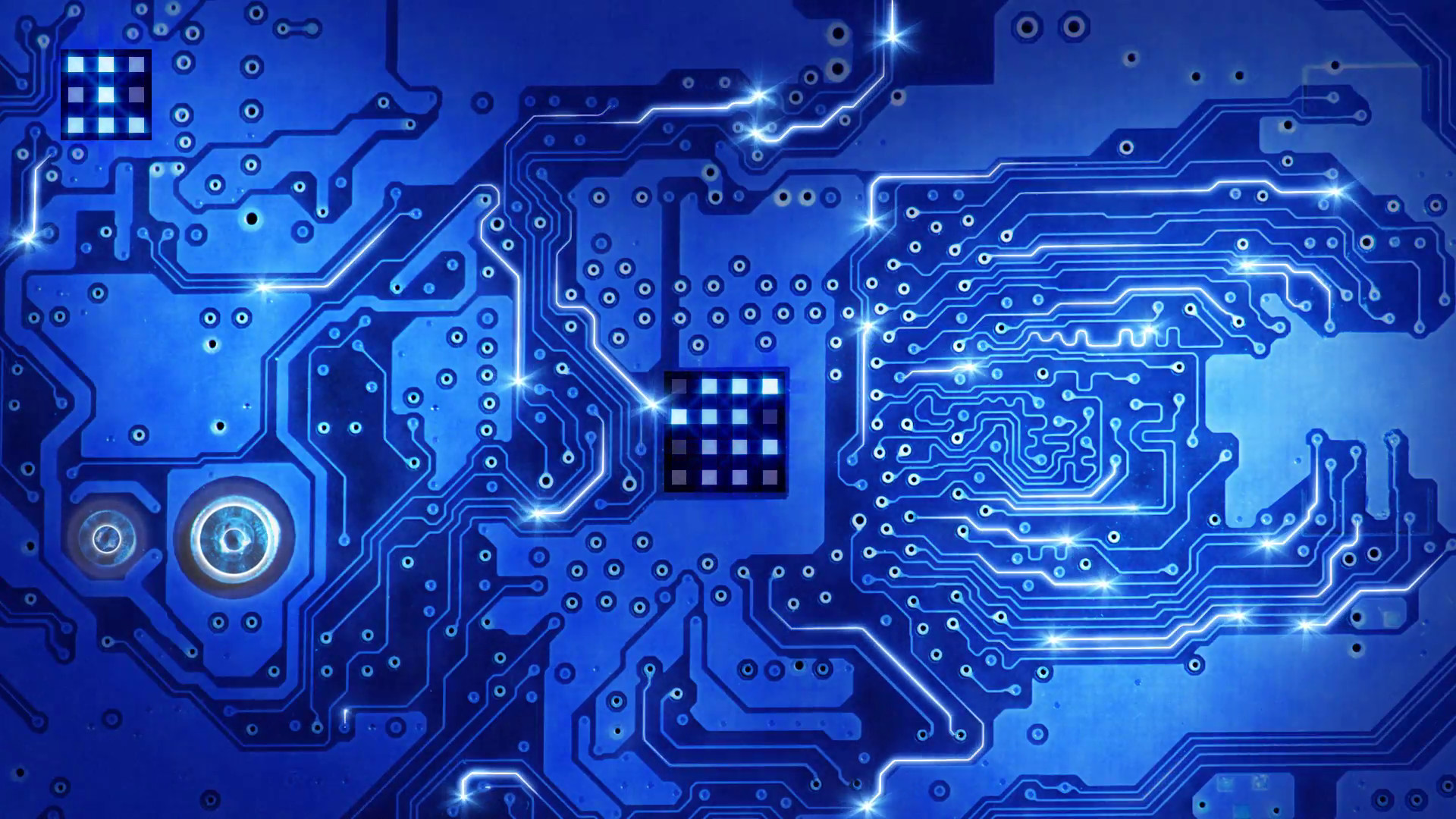 1920x1080 Blue Circuit Board And Empty Space Loop Stock Footage Video .