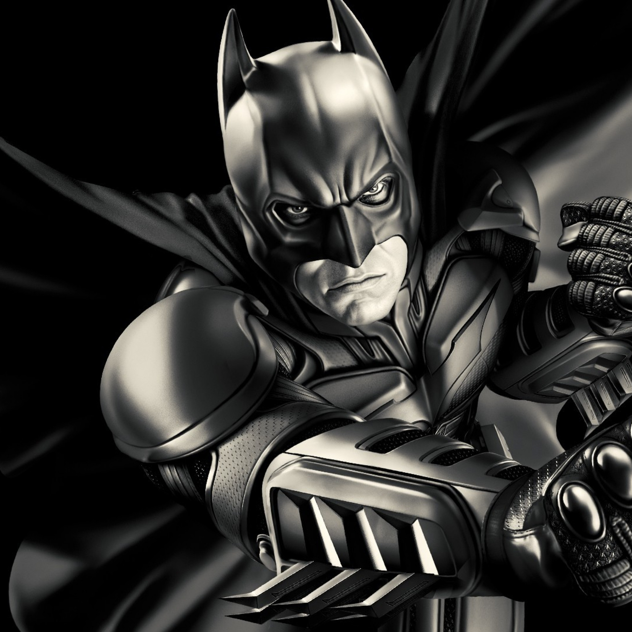 2048x2048 Preview wallpaper batman, bruce wayne, dark knight, comics, cartoon  