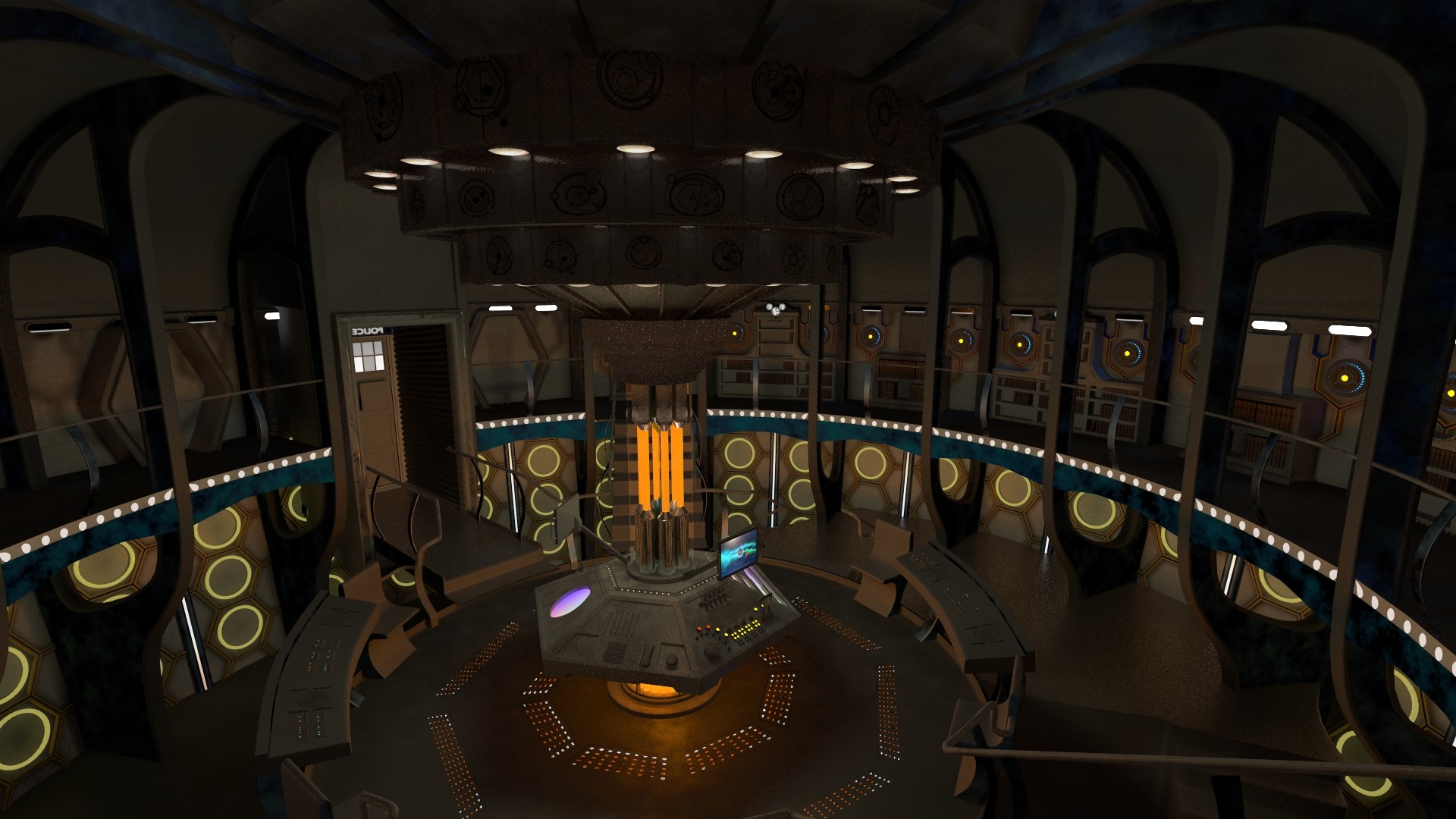 1920x1080 TARDIS console room - 2015 WIP by thy4205 on DeviantArt