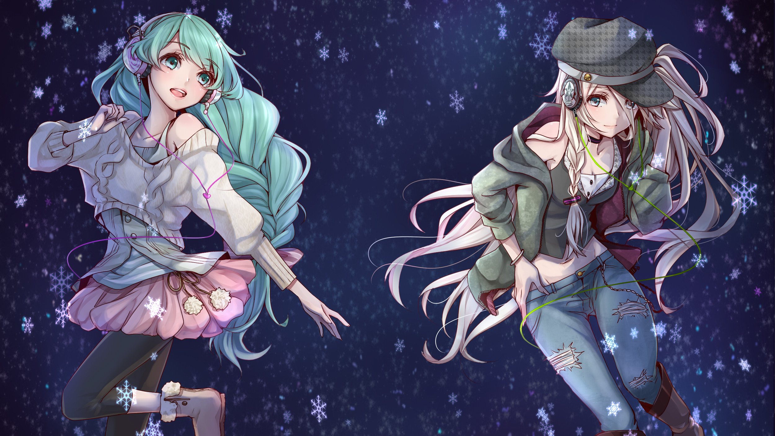 2500x1406 Vocaloid, Hatsune Miku, IA (Vocaloid), Anime Wallpapers HD / Desktop and  Mobile Backgrounds