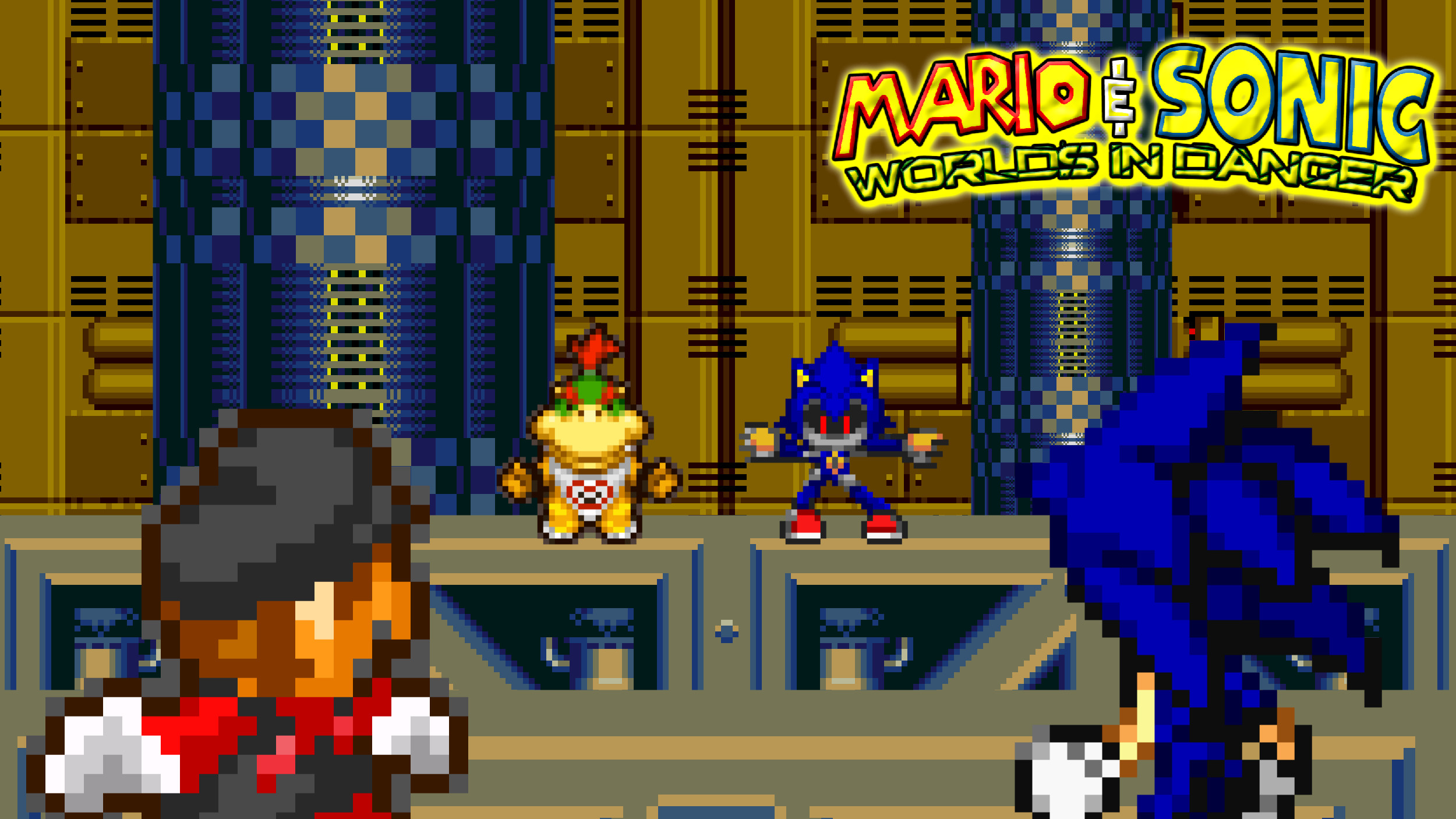 2500x1406 ... Mario and Sonic vs Bowser Jr and Metal Sonic by jmkrebs30