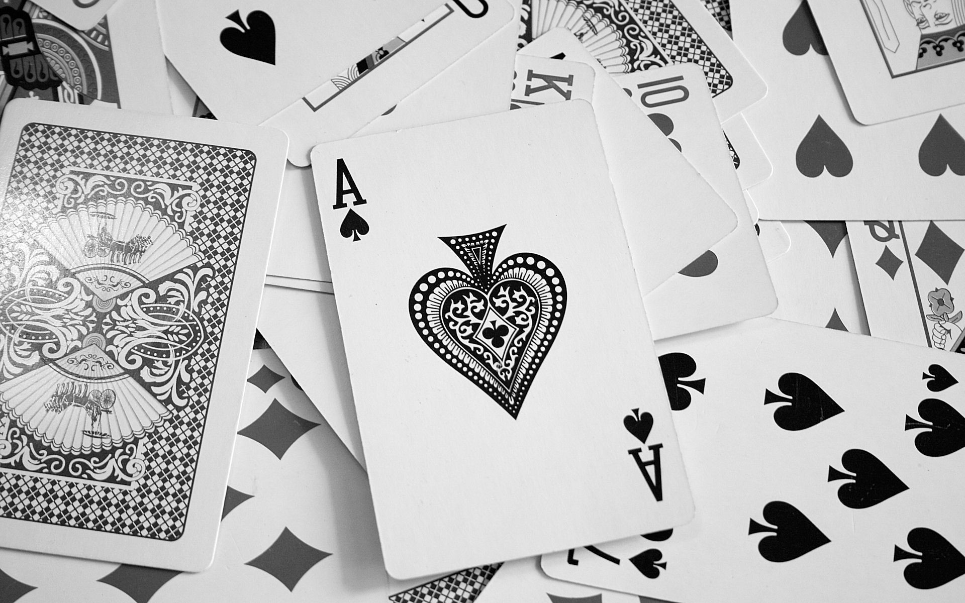 1920x1200 cards ace of spades monochrome Wallpapers HD / Desktop and Mobile  Backgrounds