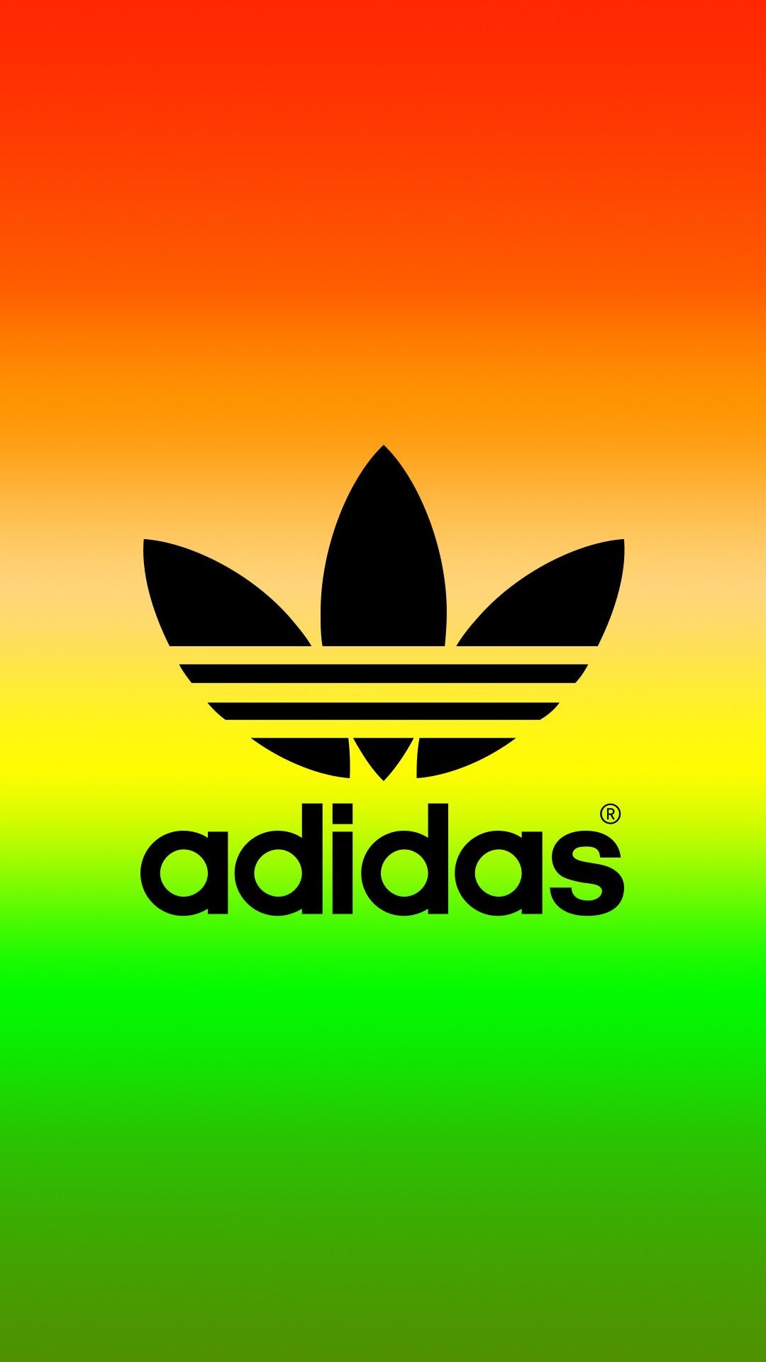 1080x1920 adidas Logo Rasta Color iPhone Wallpaper