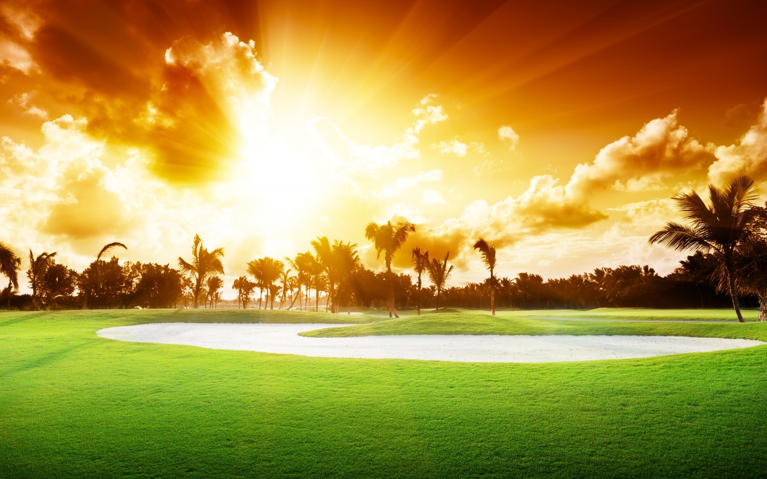 2560x1600 ... golf course sunlight wallpaper 154  umad com ...